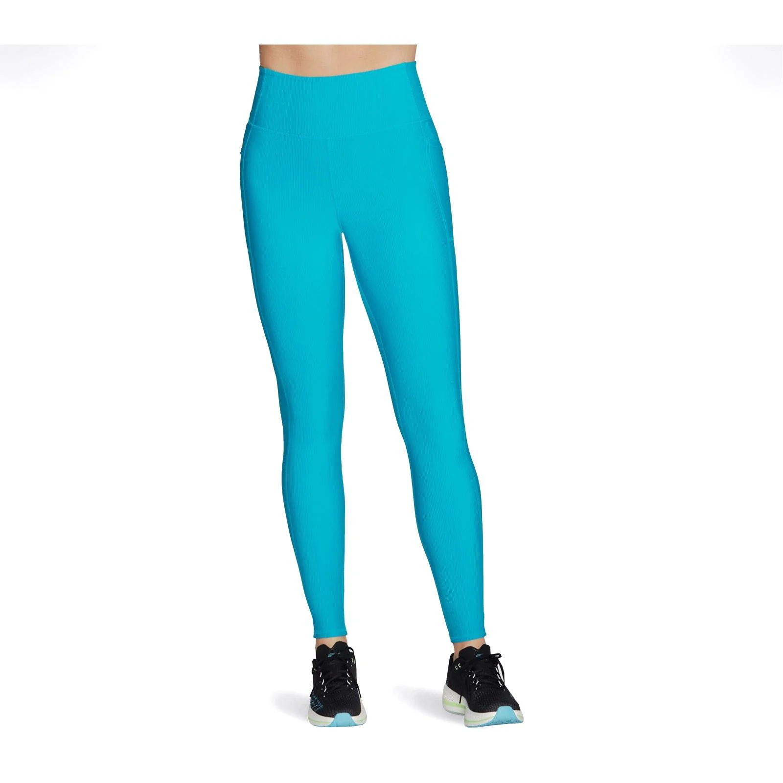 Skechers Performance GOFLEX Rib Nylon Women's Blue Sports Leggings - Image 4
