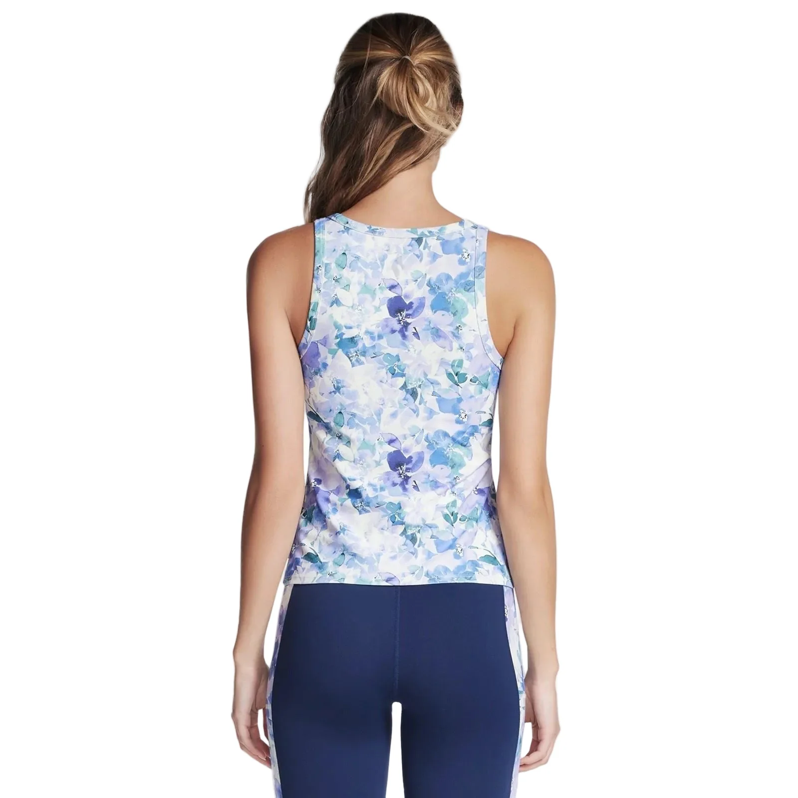 Skechers Performance GoWalk Seascape Floral Tank Nylon Women's Purple Tank Tops - Image 2