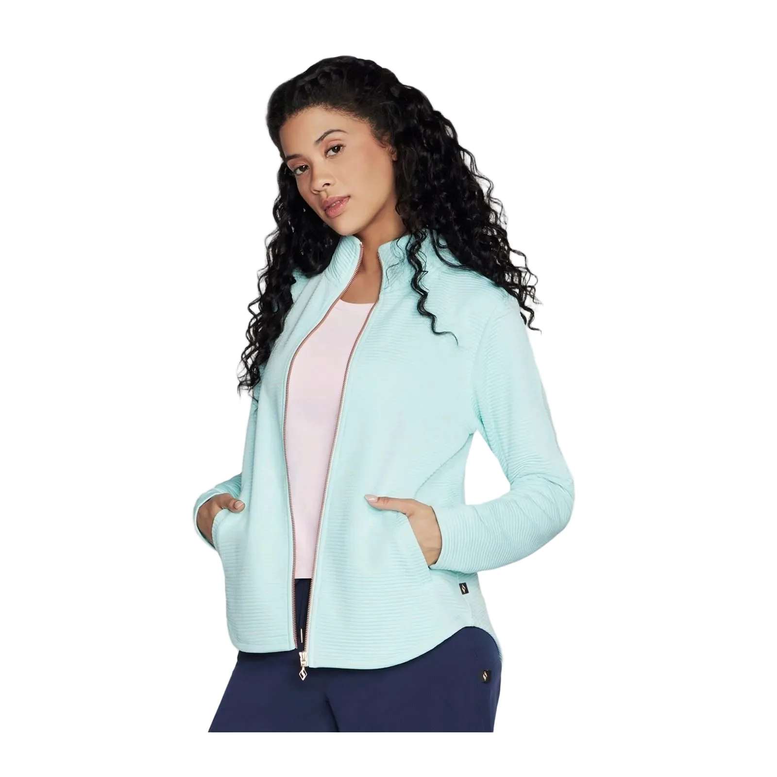 Skechers Performance GOWALK Shine Women's Turquoise Jacket - Image 3