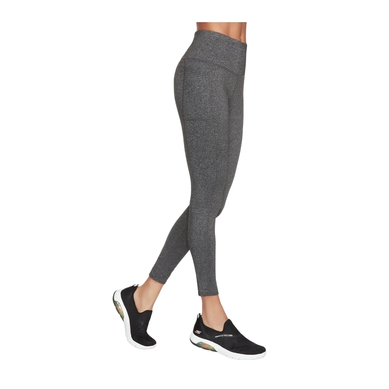 Skechers Performance GOWALK Wear High Waisted Nylon Women's Grey Sports Leggings - Image 3
