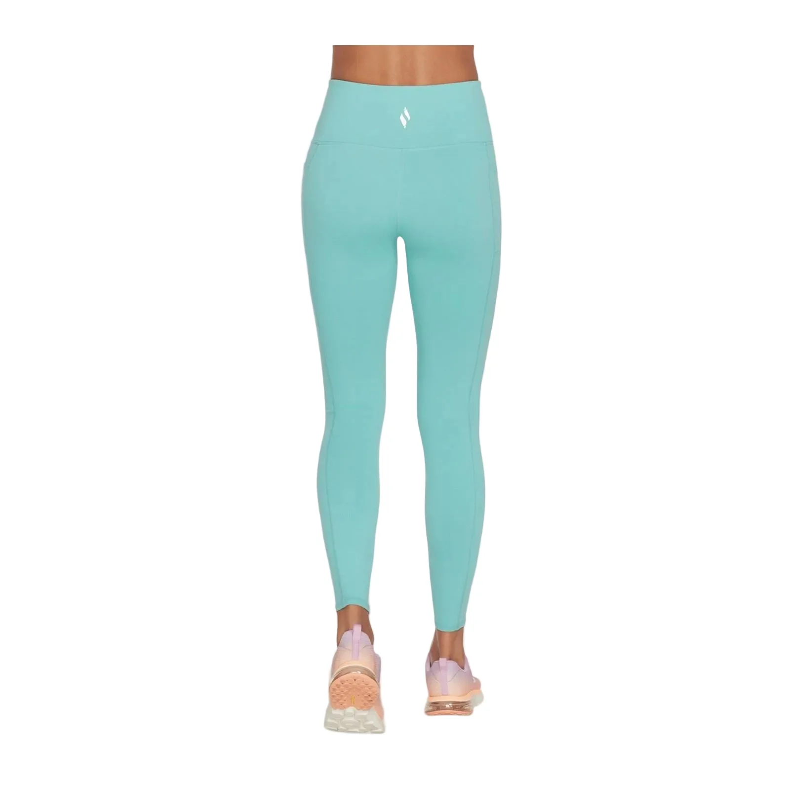 Skechers Performance GOWALK Wear High Waisted Nylon Women's Light Turquoise Sports Leggings - Image 2