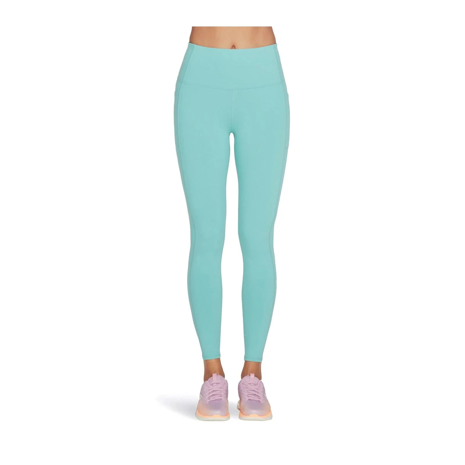 Skechers Performance GOWALK Wear High Waisted Nylon Women's Light Turquoise Sports Leggings - Image 4