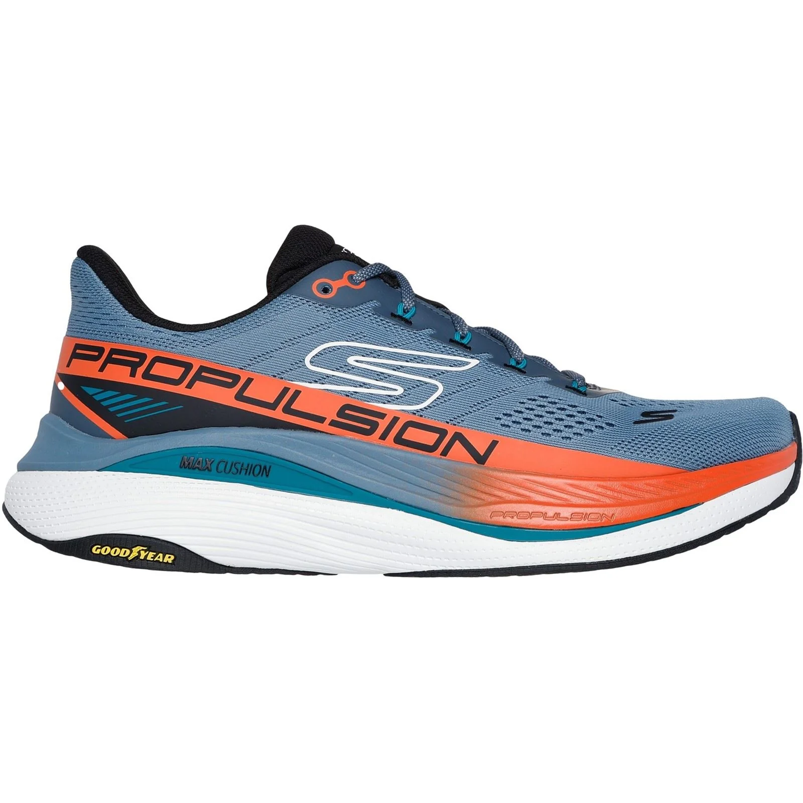 Skechers Performance Max Cushioning Propulsion Textile Men's Slate Trainers - Image 2