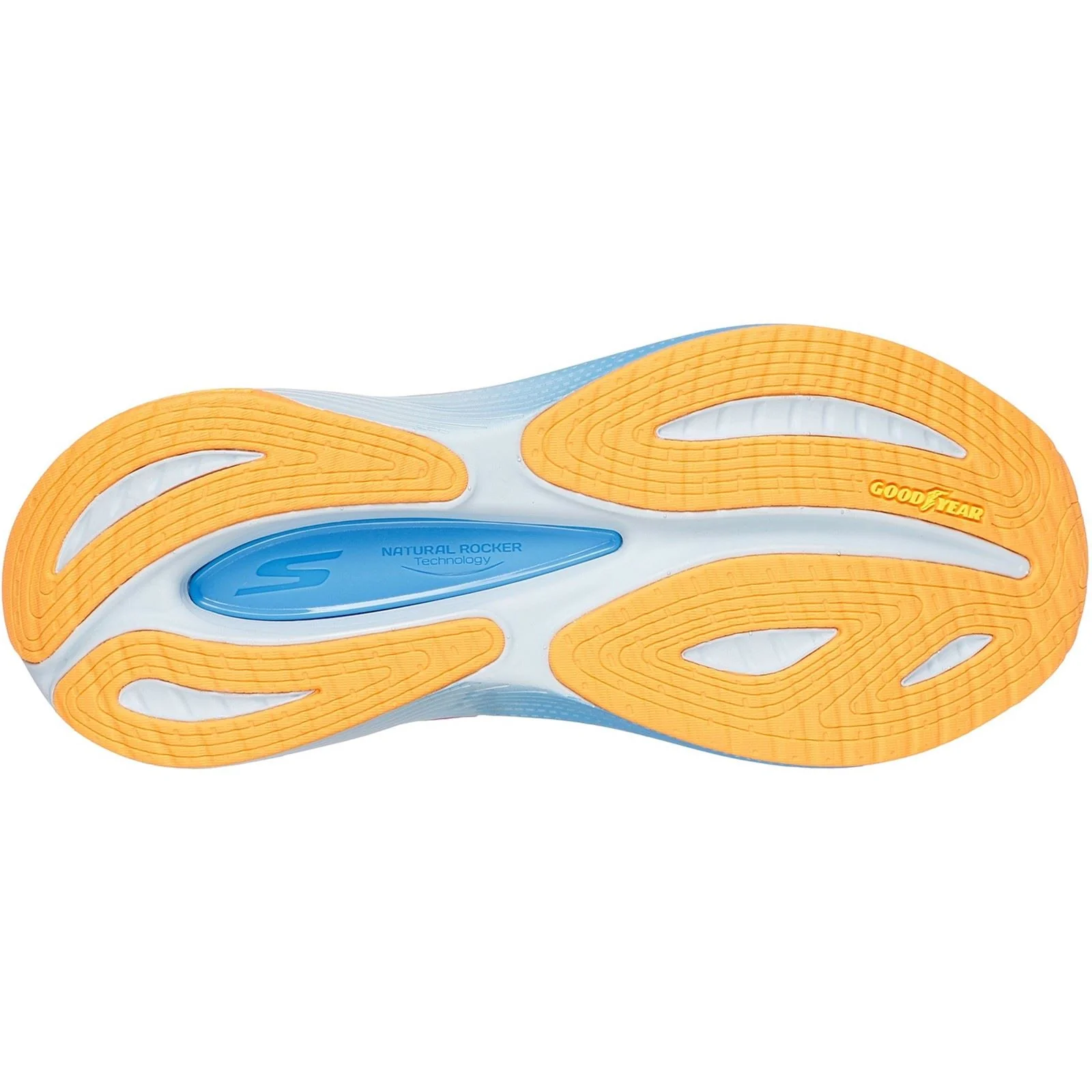 Skechers Performance Max Cushioning Propulsion Textile Women's White/Orange Trainers - Image 3