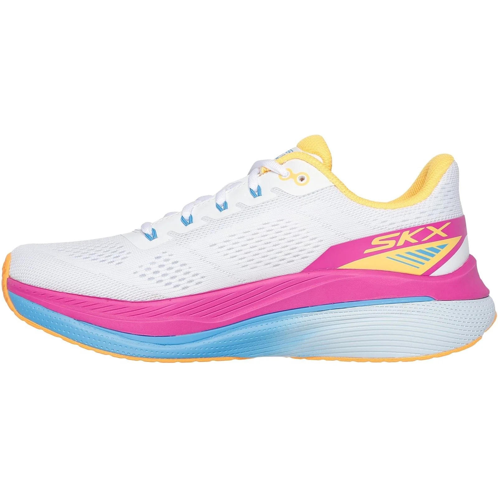 Skechers Performance Max Cushioning Propulsion Textile Women's White/Orange Trainers - Image 5