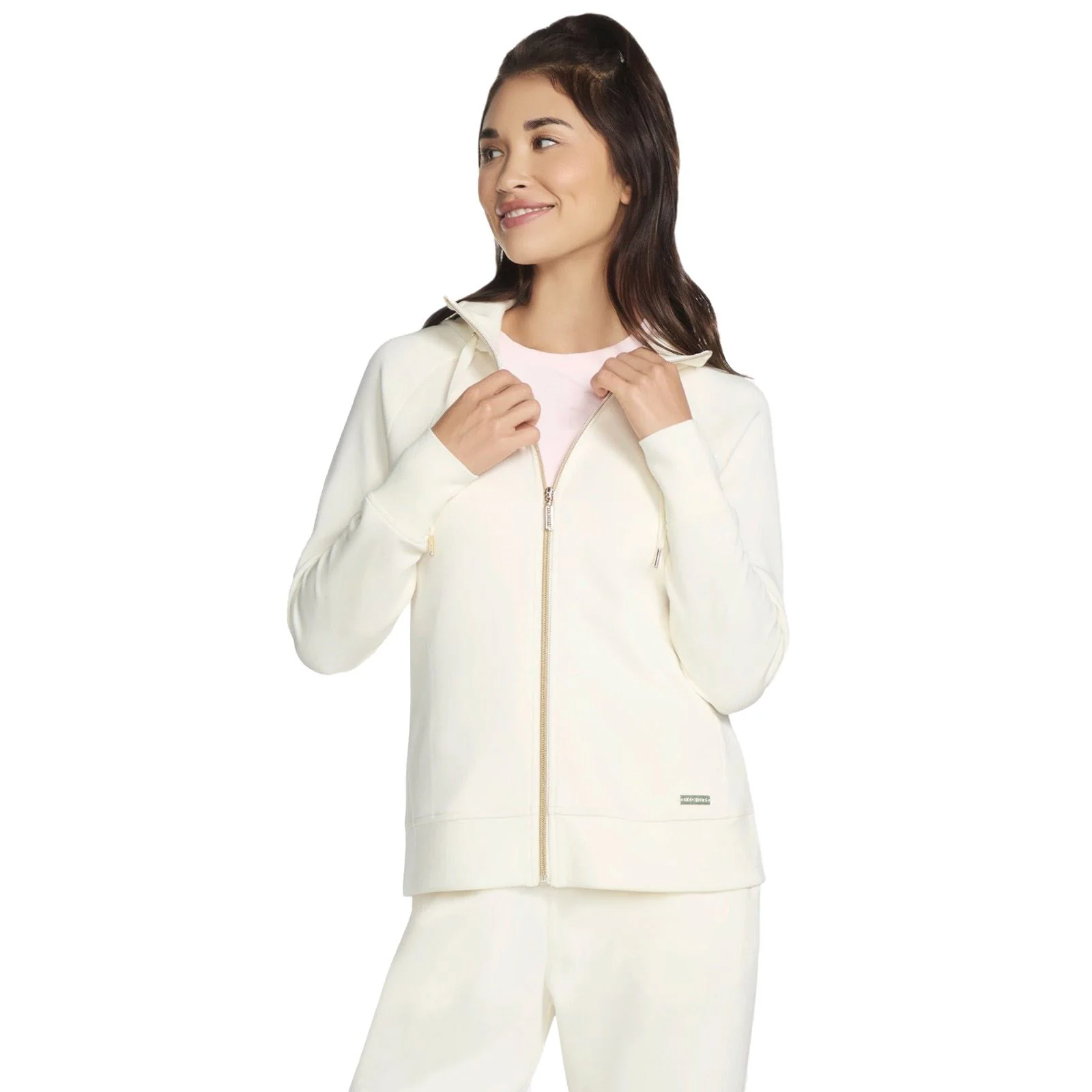 Skechers Performance Skechluxe Elevate Hooded Jacket Women's Off White Jacket - Image 4