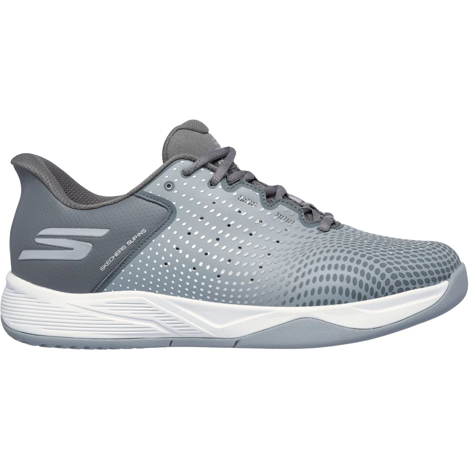 Skechers Performance Slip-ins Relaxed Fit Viper Court Reload Polyurethane Men's Grey/Charcoal Trainers - Image 2