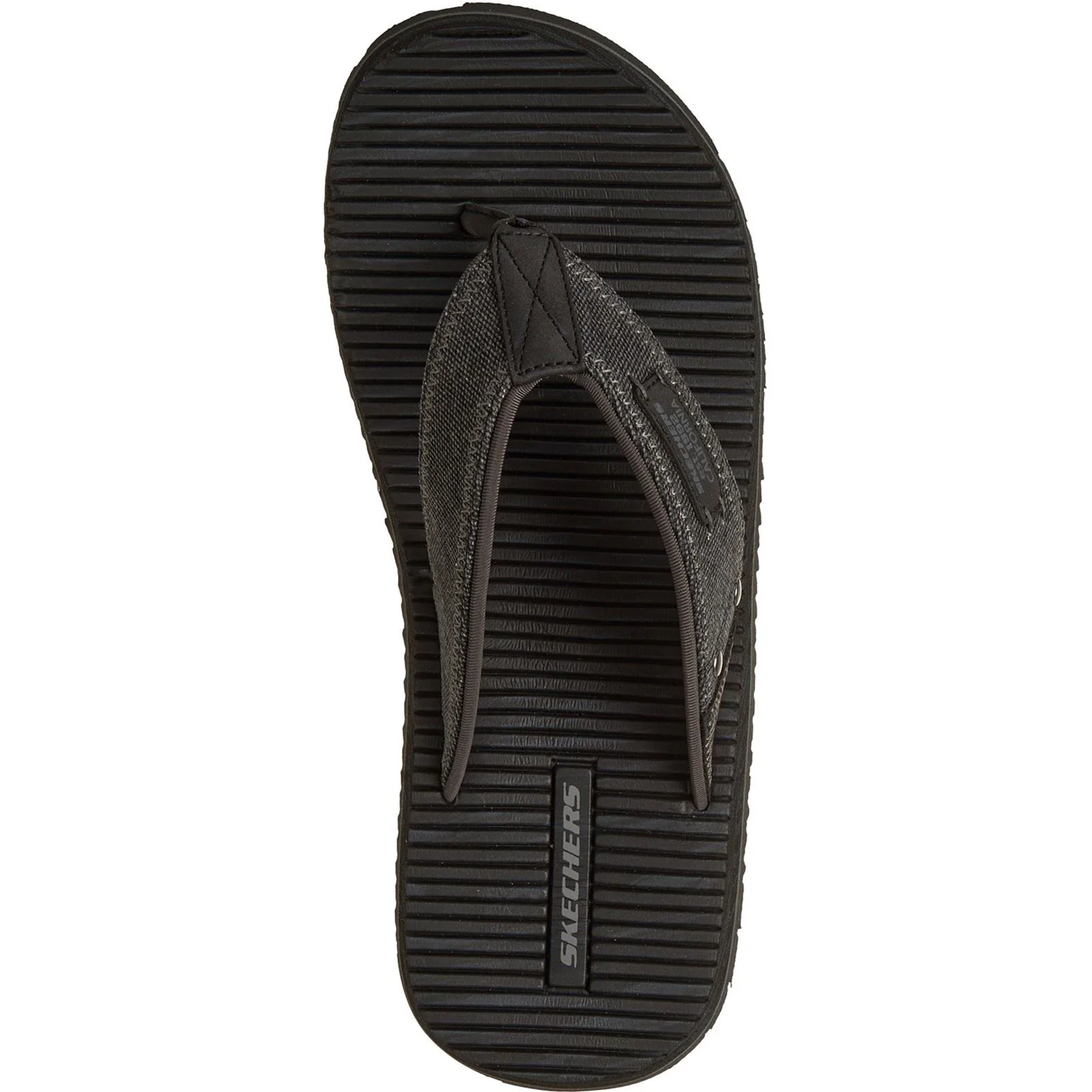 Skechers Quill Textile Men's Black Flip Flops - Image 3