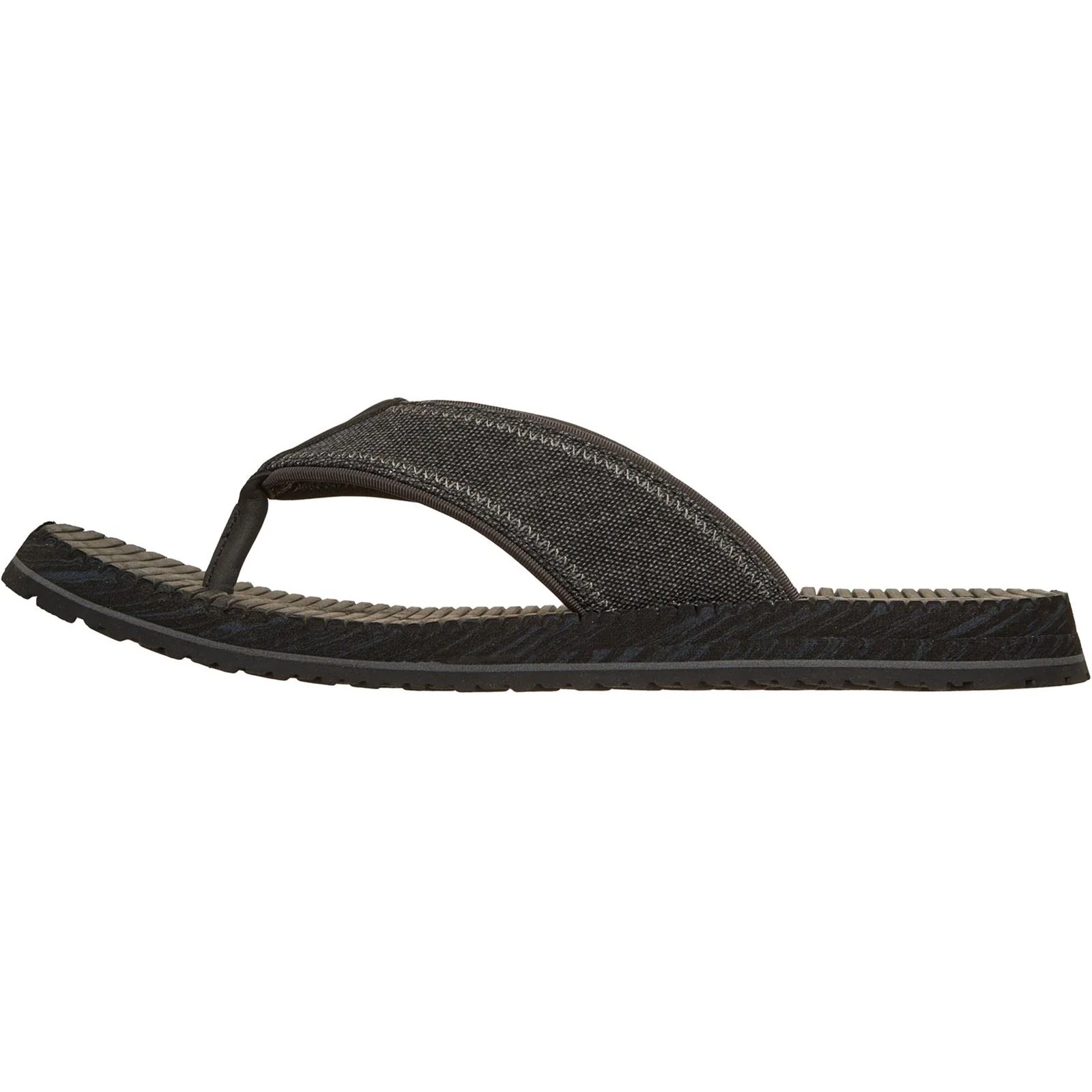 Skechers Quill Textile Men's Black Flip Flops - Image 4