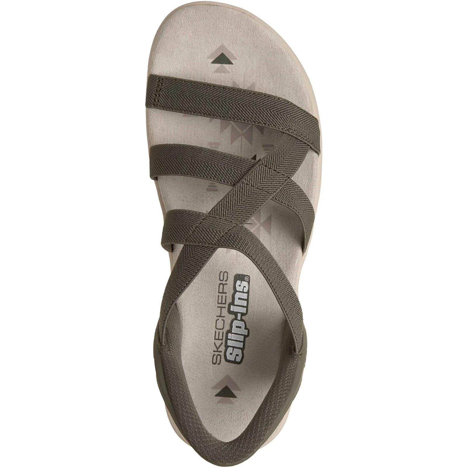 Skechers Reggae Slim Stretch Flex Textile Women's Olive Sandals - Image 3