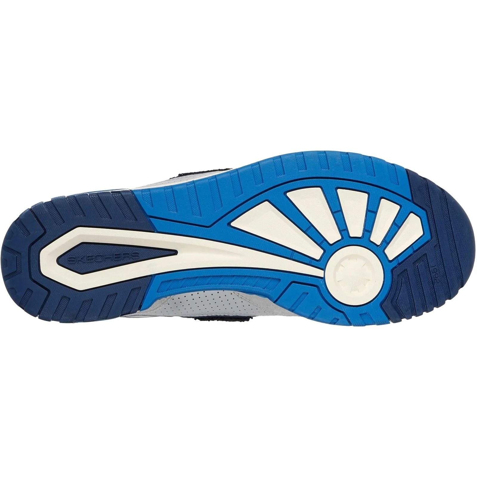 Skechers S-1992 Leather Men's Grey/Blue Standard Trainers - Image 2