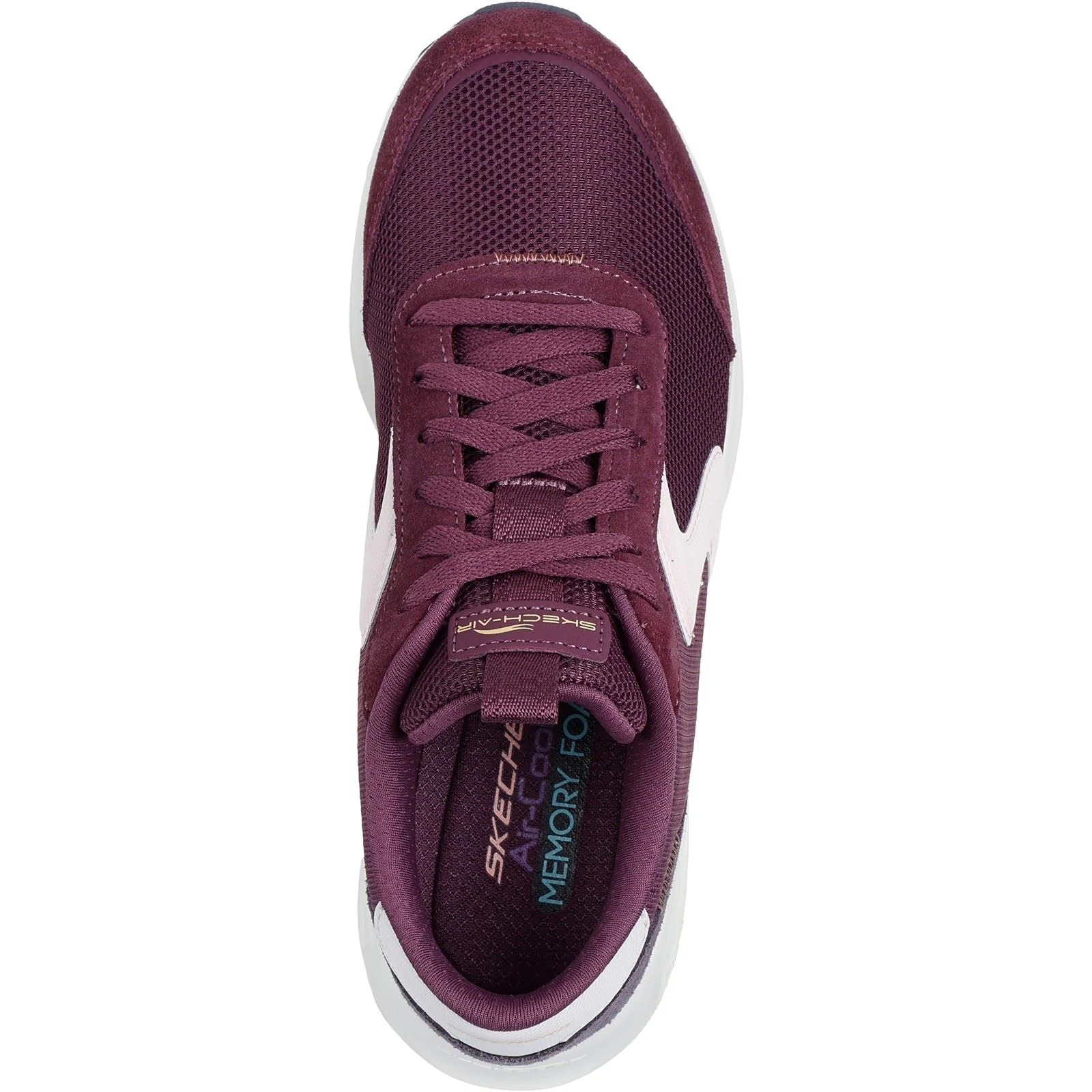 Skechers Women's Skech-Air Court Air Wave Trainers in Burgundy/Multi - Image 3