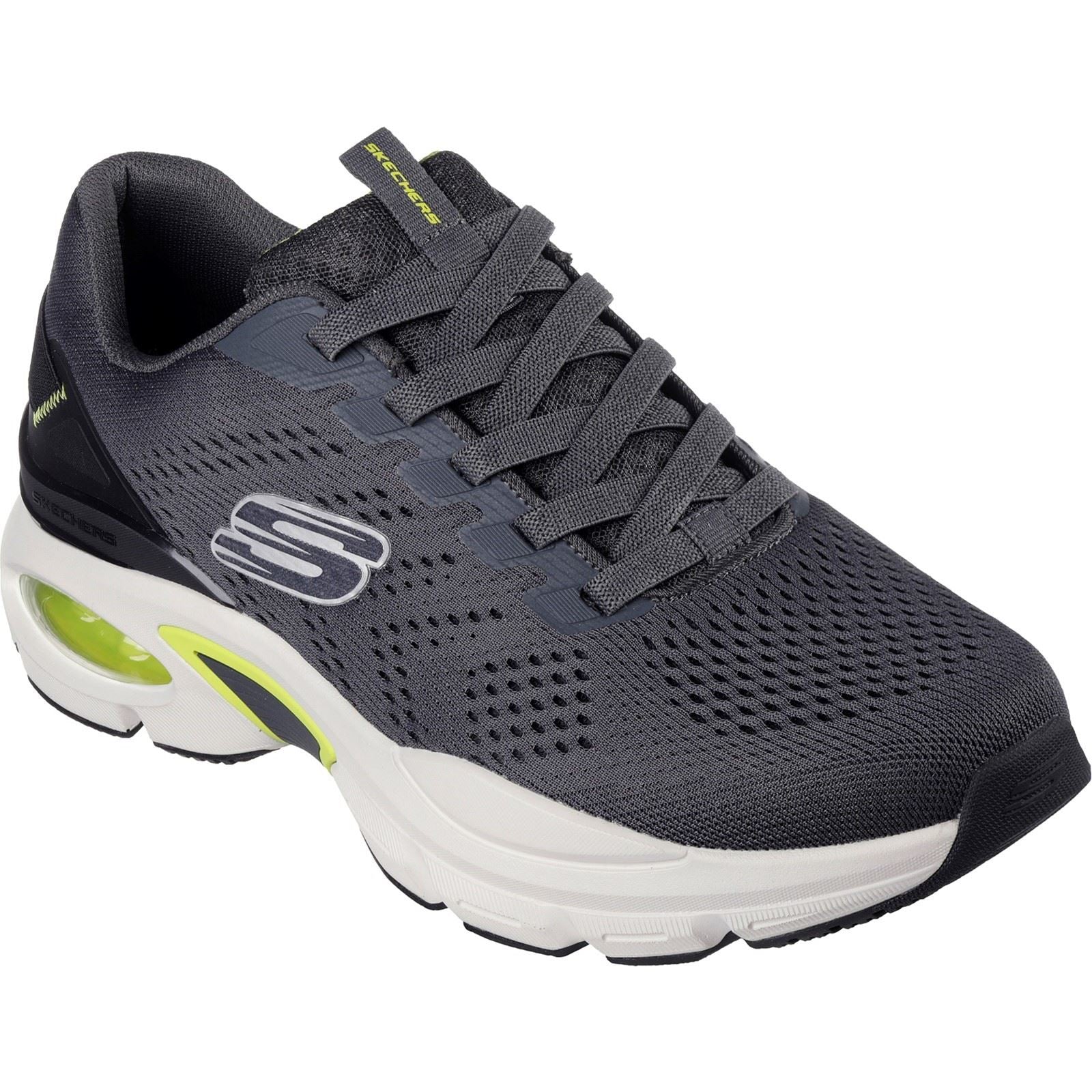 Skechers Men's Skech-Air Ventura Trainer in Charcoal/Lime