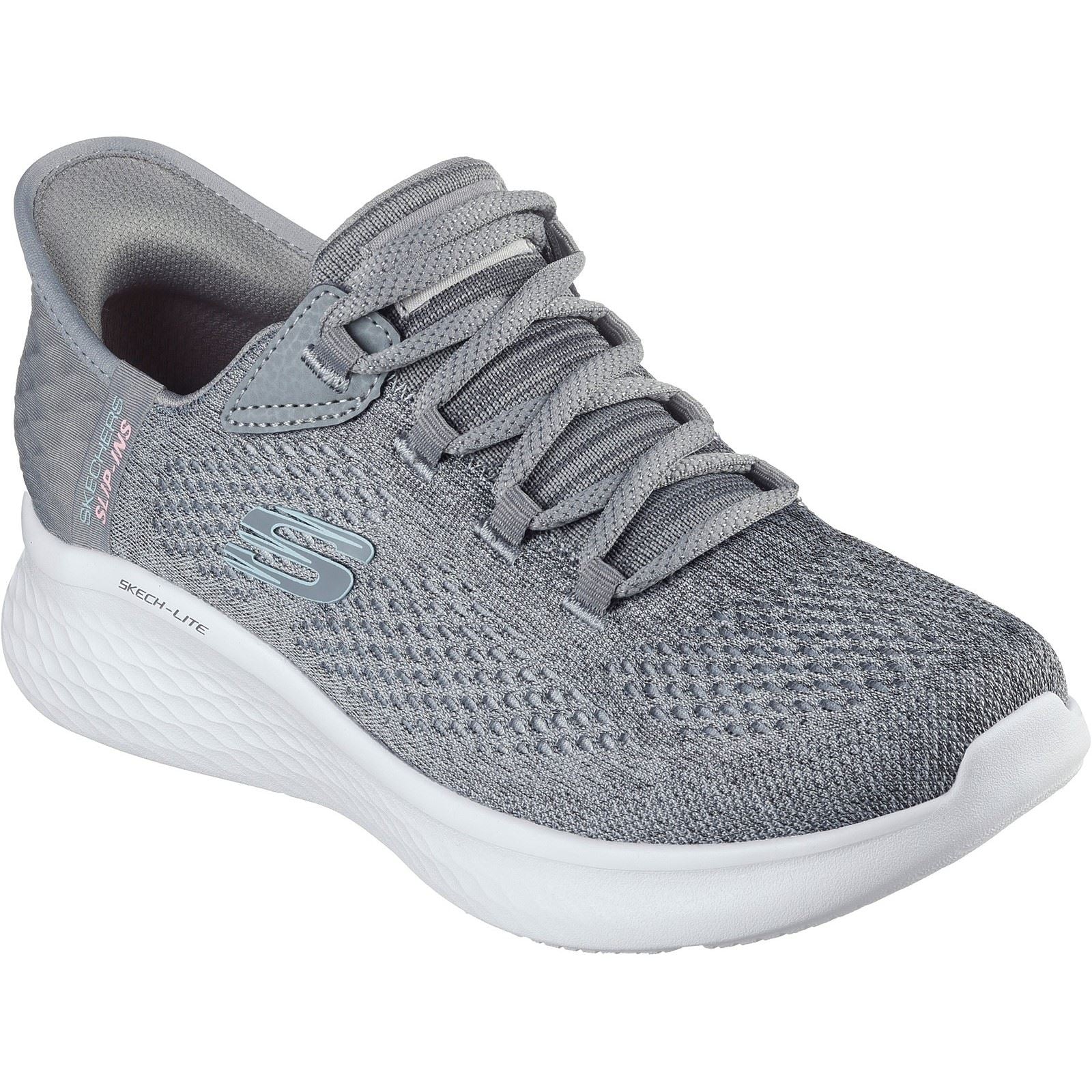Skechers Women's Skech-Lite Pro Natural Trainer in Grey/Multi