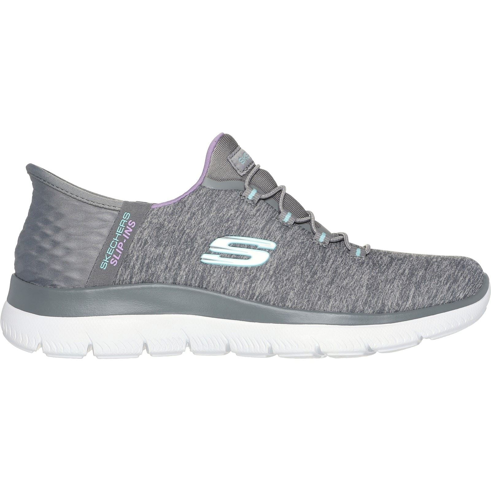 Skechers Women's Summits Dazzling Haze Shoes in Grey/Multi - Image 5