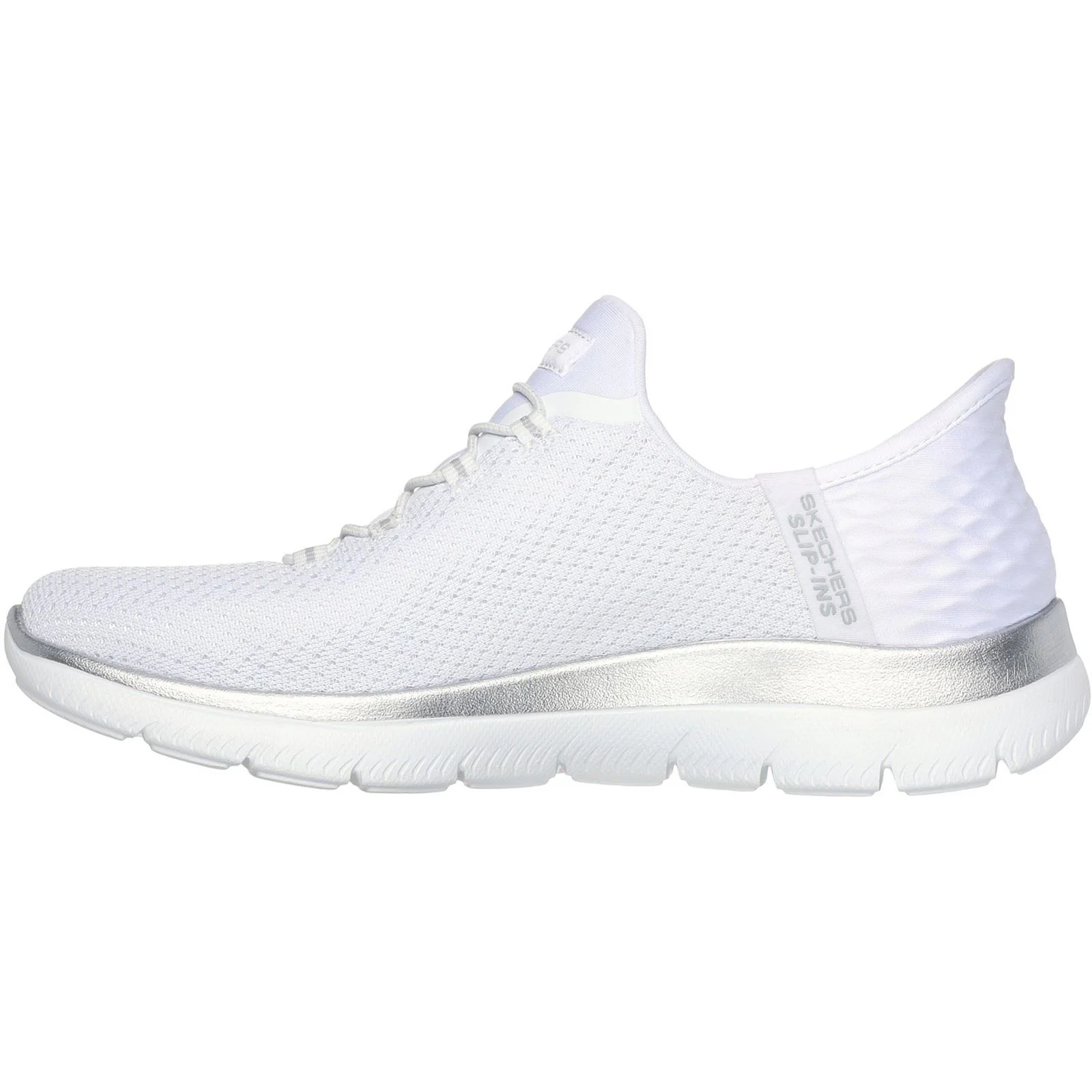 Skechers Summits Diamond Dream Textile Women's White/Silver Trainers - Image 4