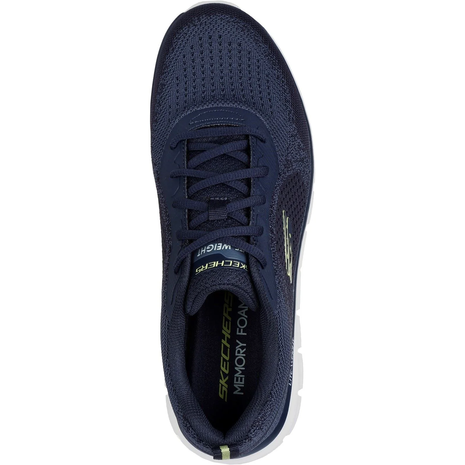 Skechers Men's Track Glendor Shoe in Navy/Lime - Image 3