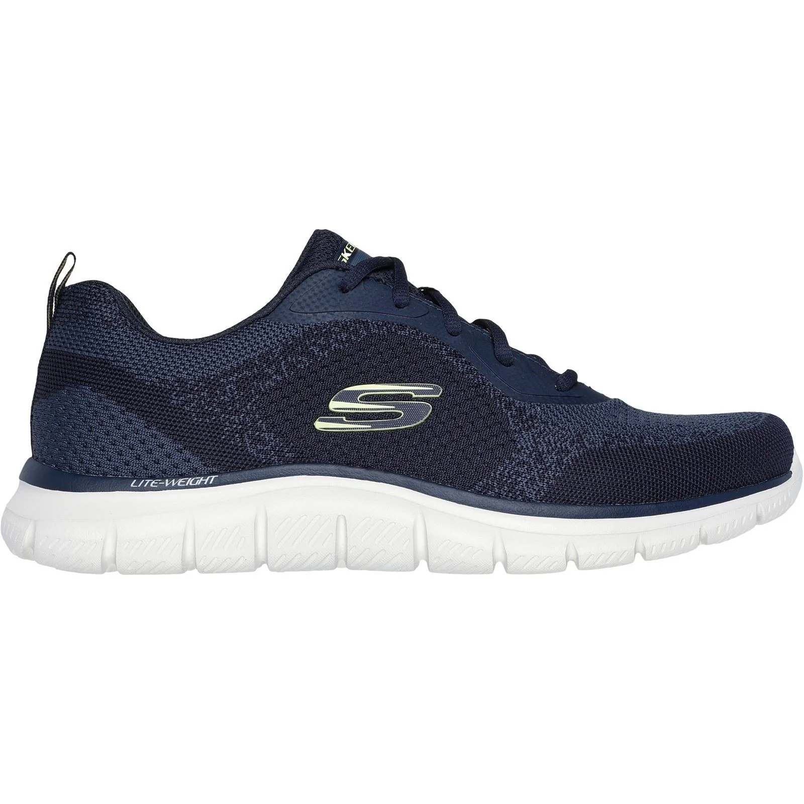 Skechers Men's Track Glendor Shoe in Navy/Lime - Image 5