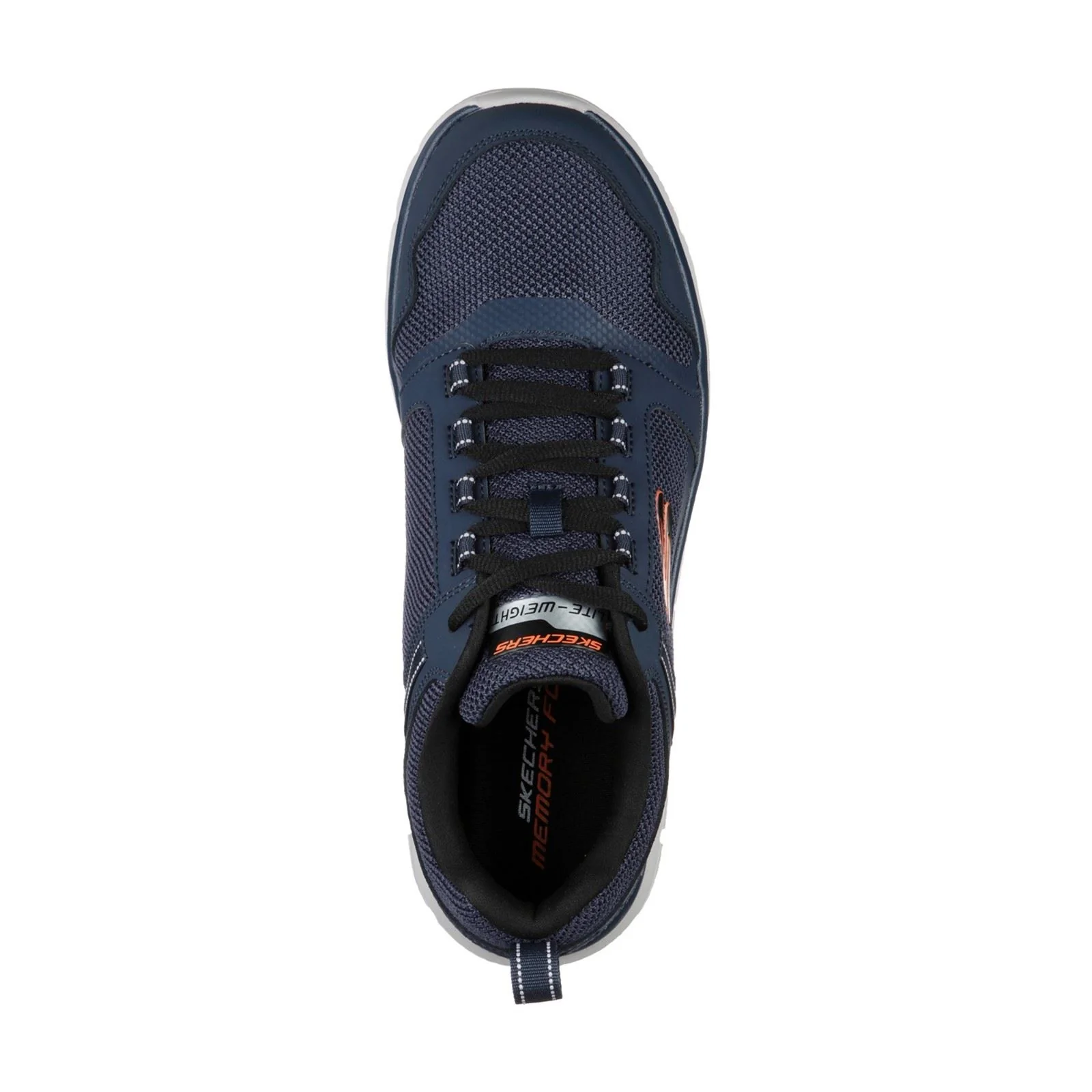 Skechers Men's Track Knockhill Shoes in Navy/Orange - Image 3
