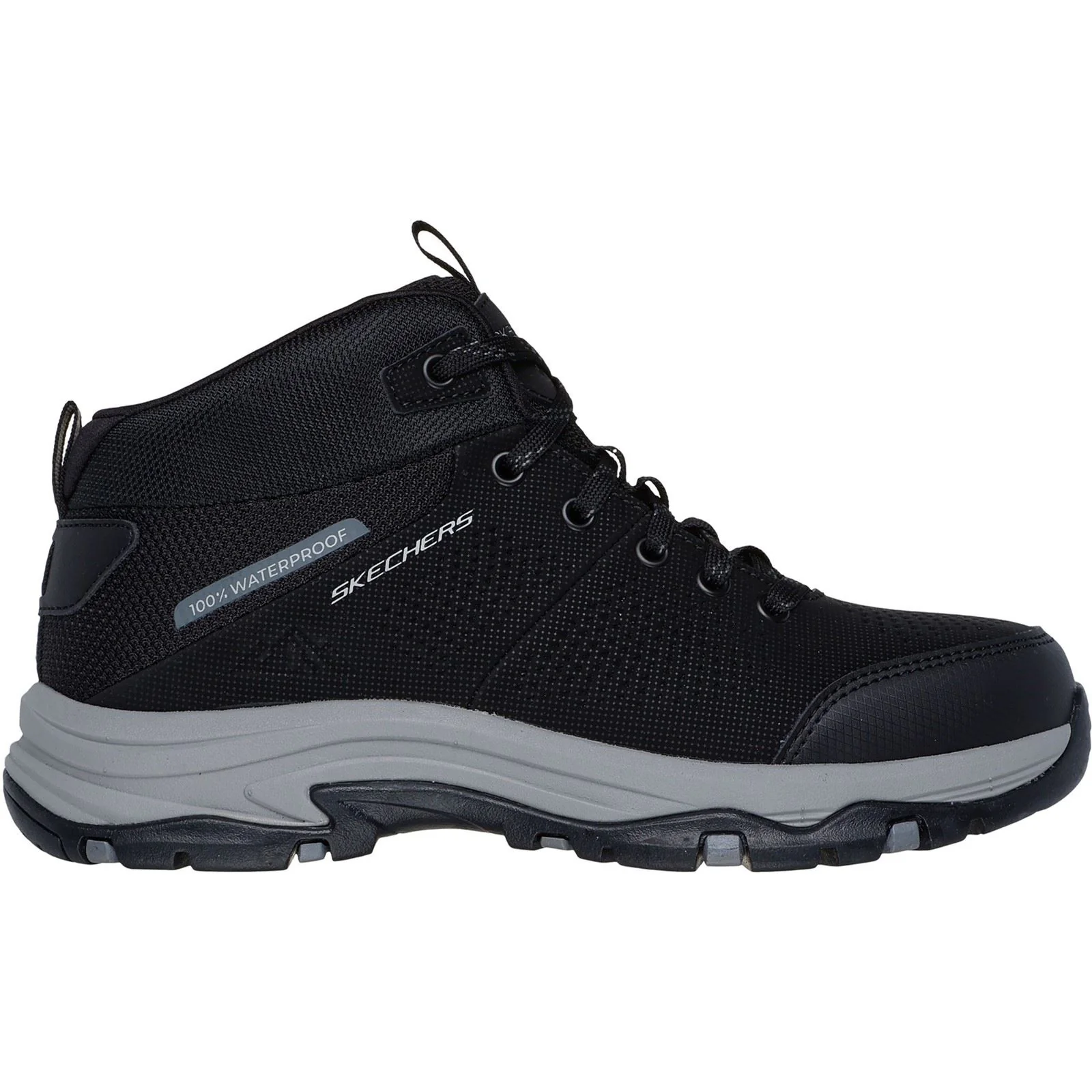 Skechers Trego Trail Destination Polyurethane Women's Black/Charcoal Hiking Boots - Image 3