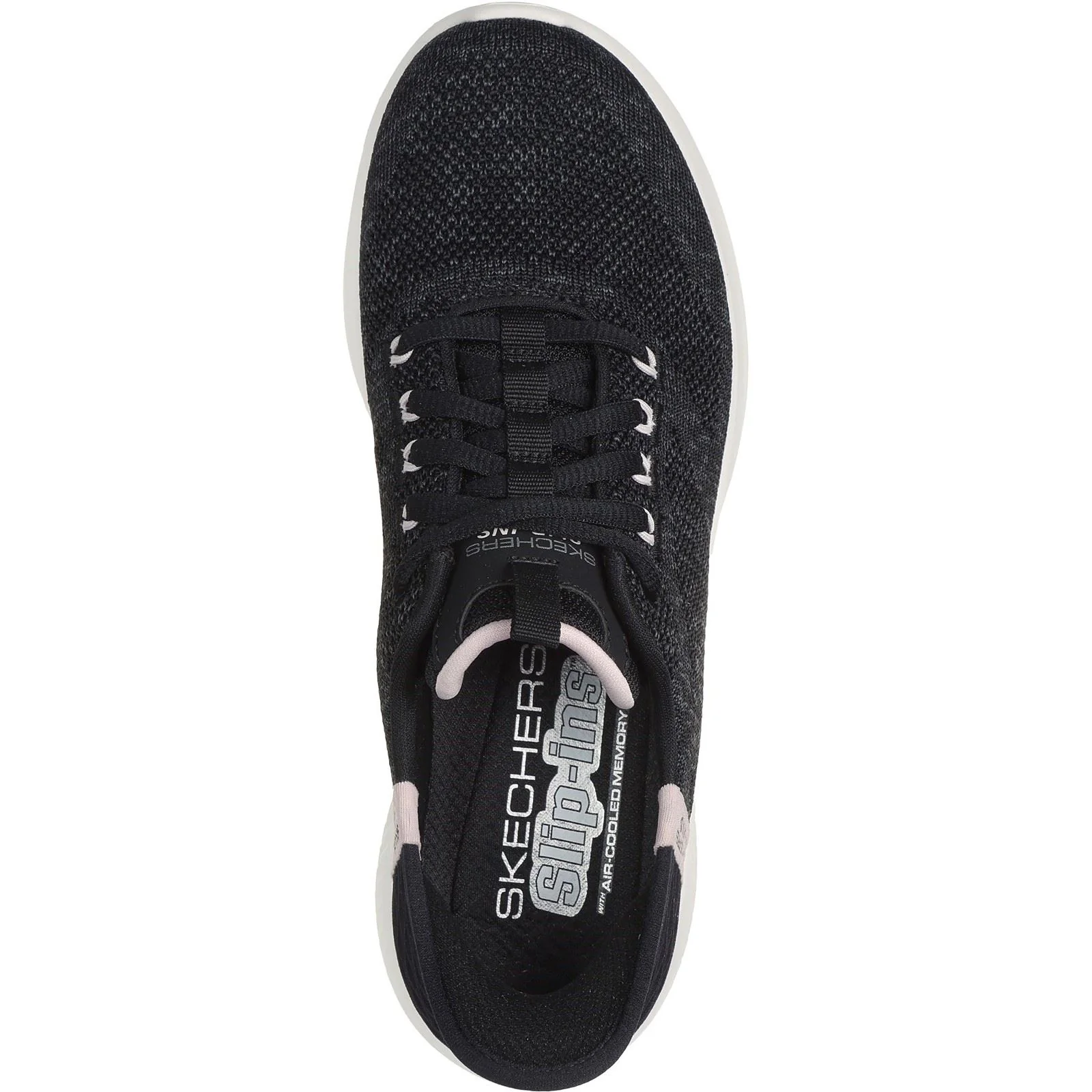 Skechers Women's Ultra Flex 3.0 Easy Step Shoes in Black/Pink - Image 3