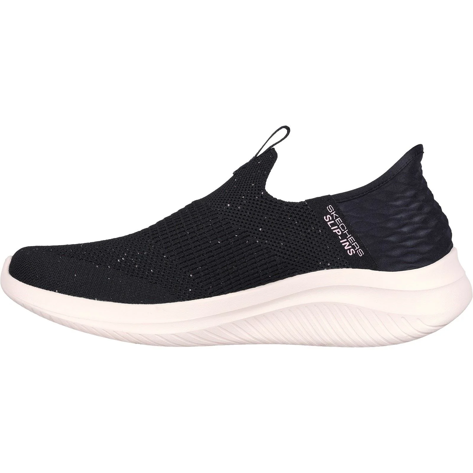 Skechers Women's Ultra Flex 3.0 Shoe in Black/Rose Gold - Image 4