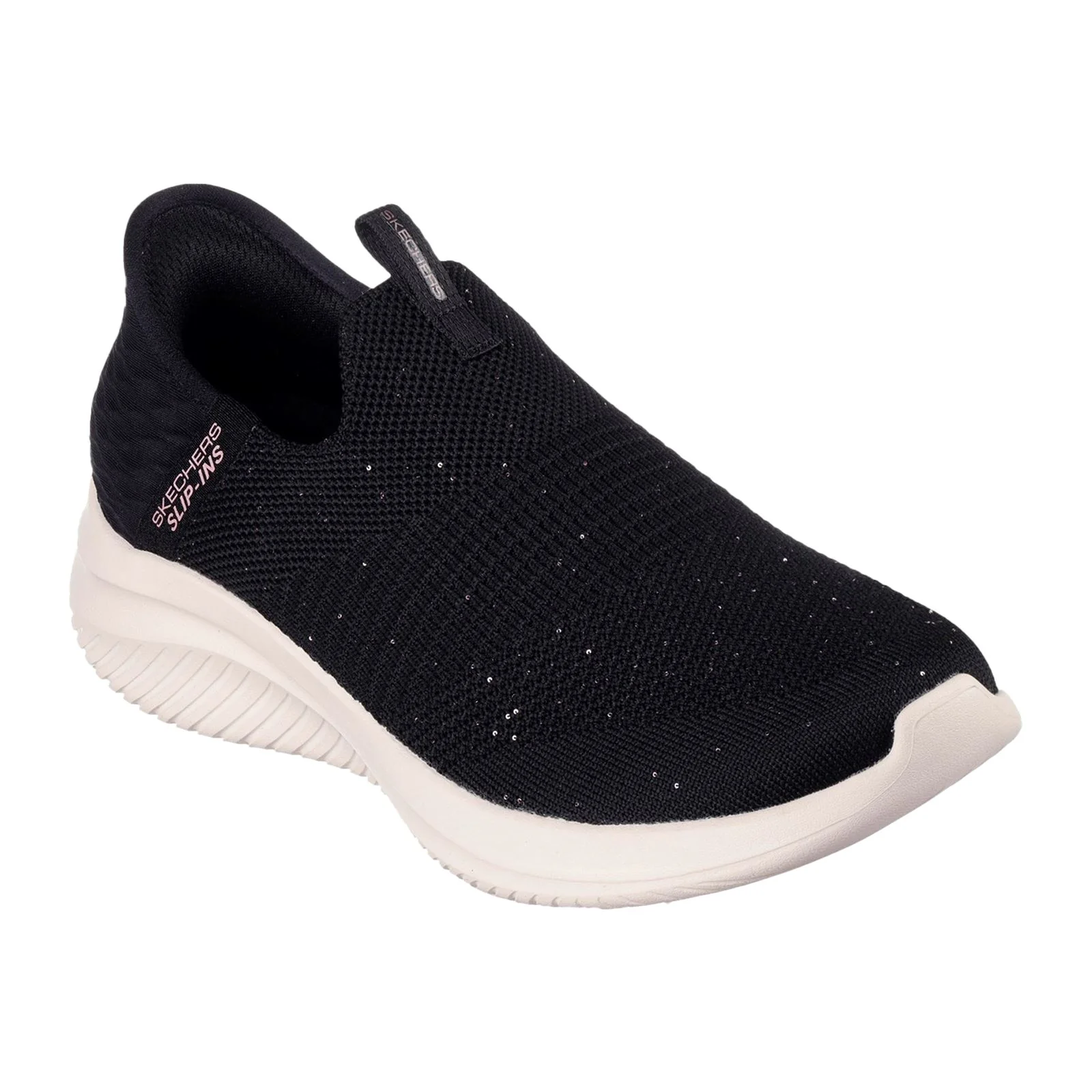 Skechers Women's Ultra Flex 3.0 Shoe in Black/Rose Gold - Image 6