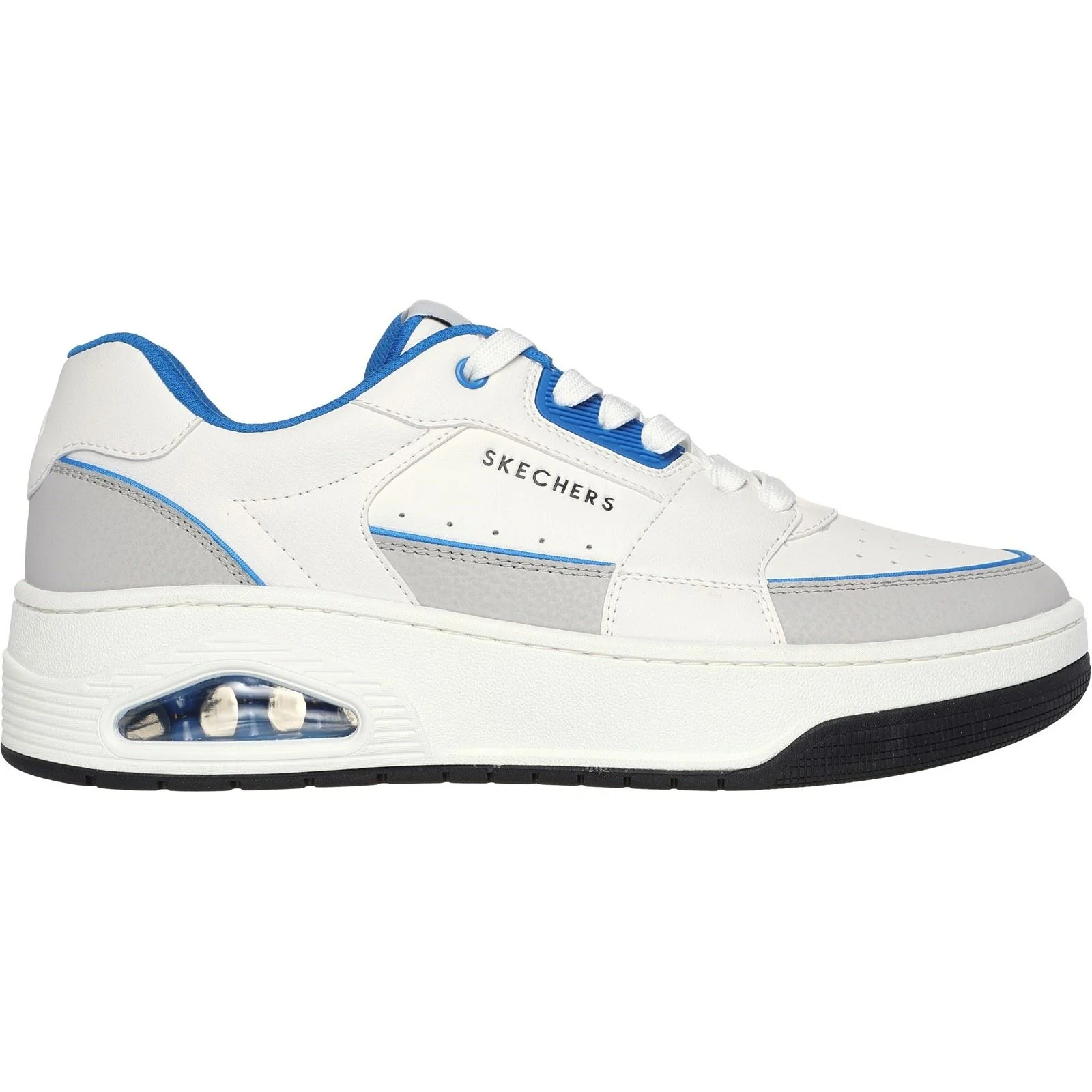 Skechers Men's Uno Court Low-Post Trainers in White/Blue - Image 4