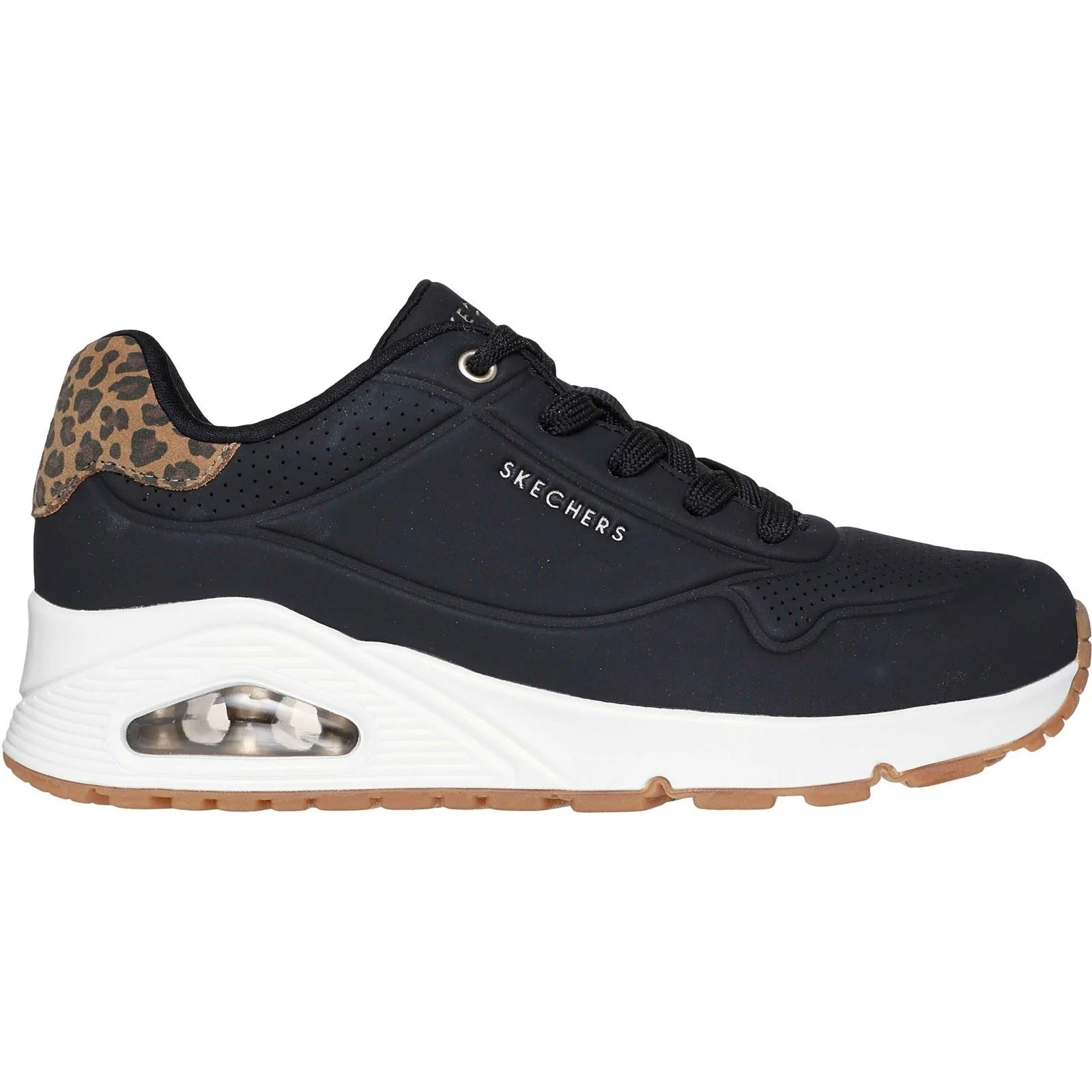 Skechers UNO - Jungle Nite Polyurethane Women's Black/Leopard Standard Trainers - Image 5