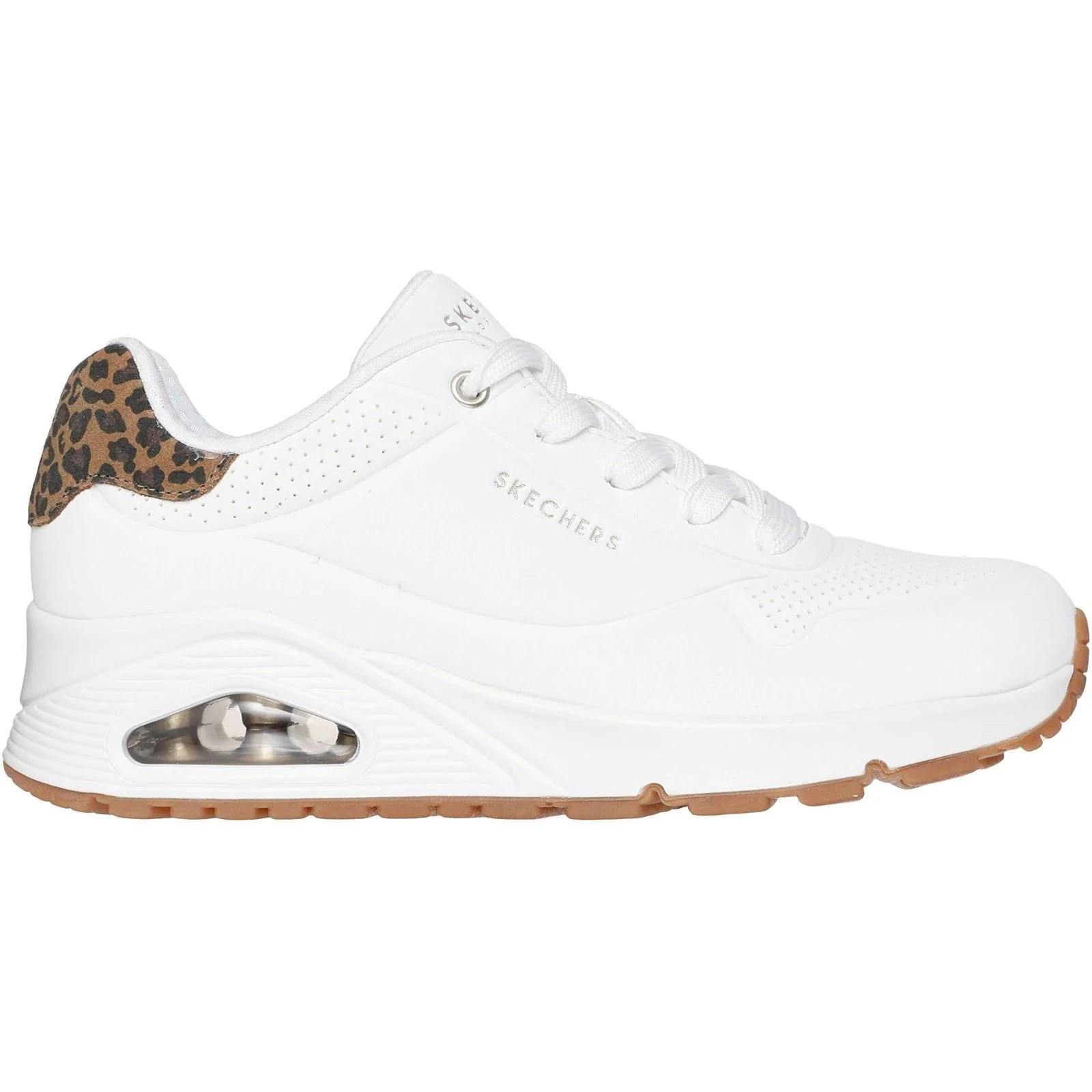 Skechers UNO - Jungle Nite Polyurethane Women's White/Leopard Standard Trainers - Image 5