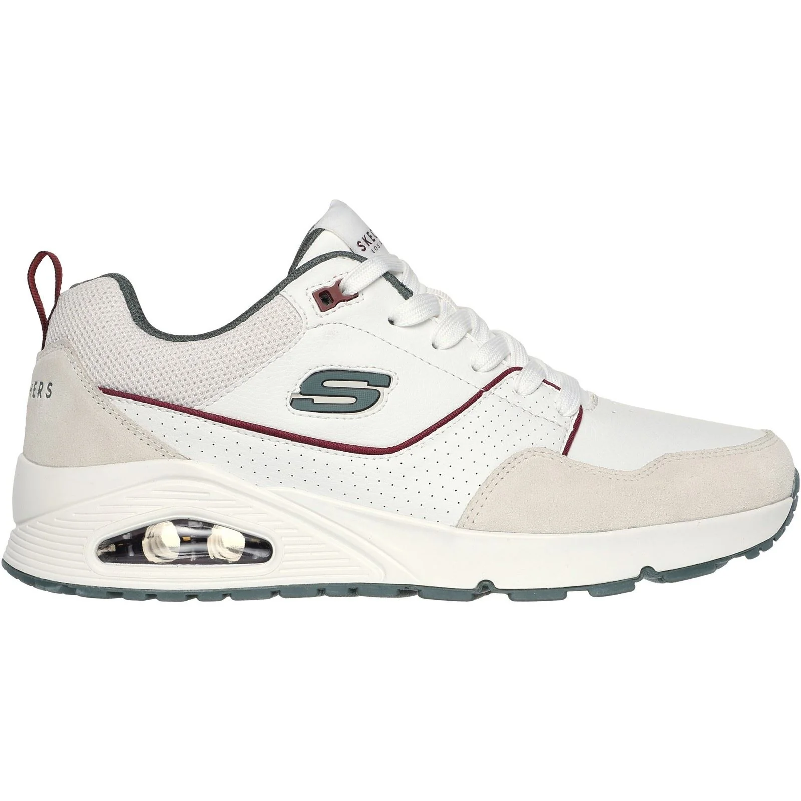 Skechers Men's Uno - Retro One Trainer in White/Grey - Image 5