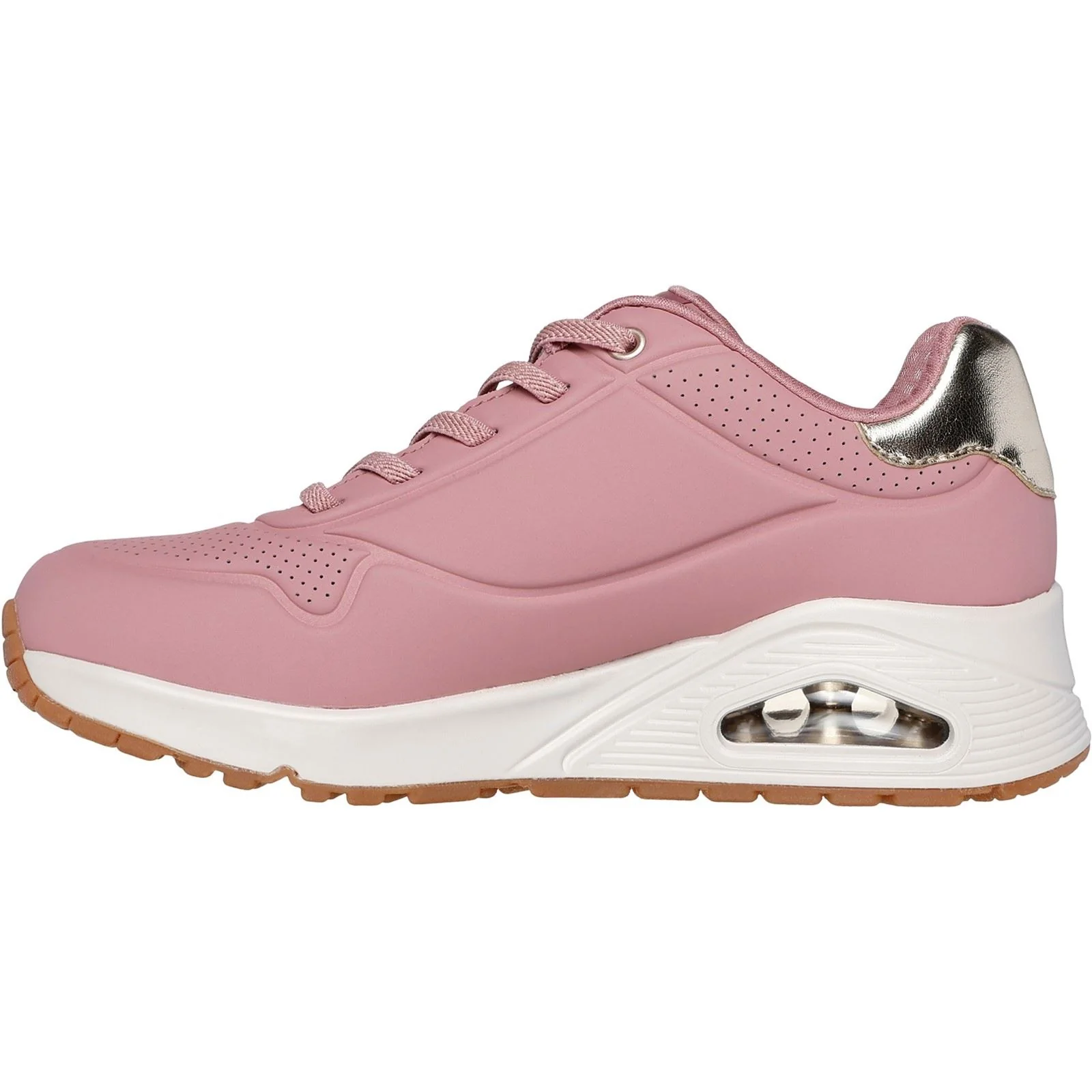 Skechers Women's Uno - Shimmer Away Trainer in Rose - Image 4