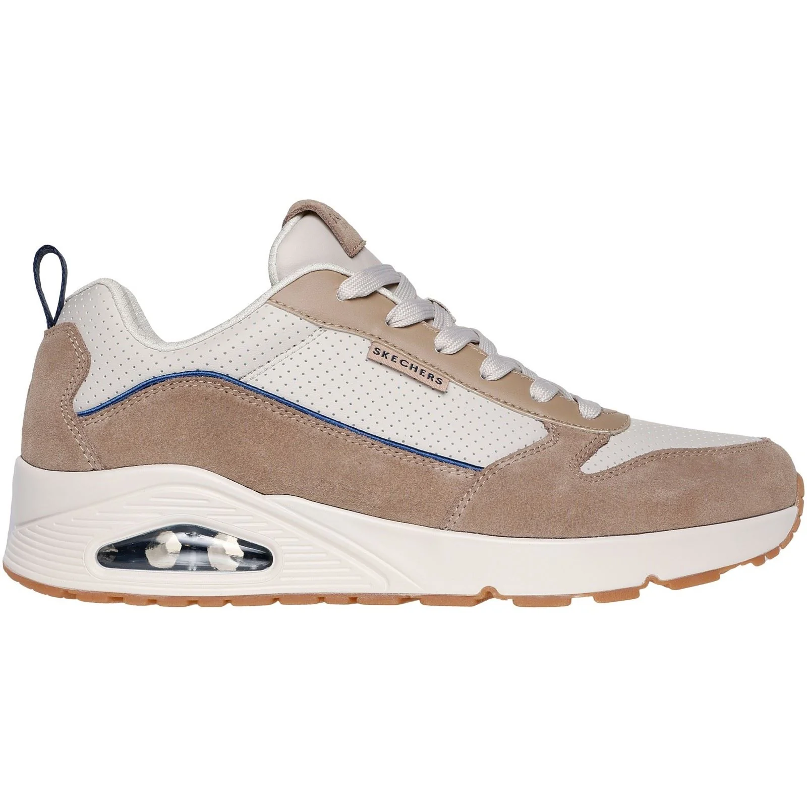 Skechers Uno Stacre 2.0 Leather Men's Sand Trainers - Image 5