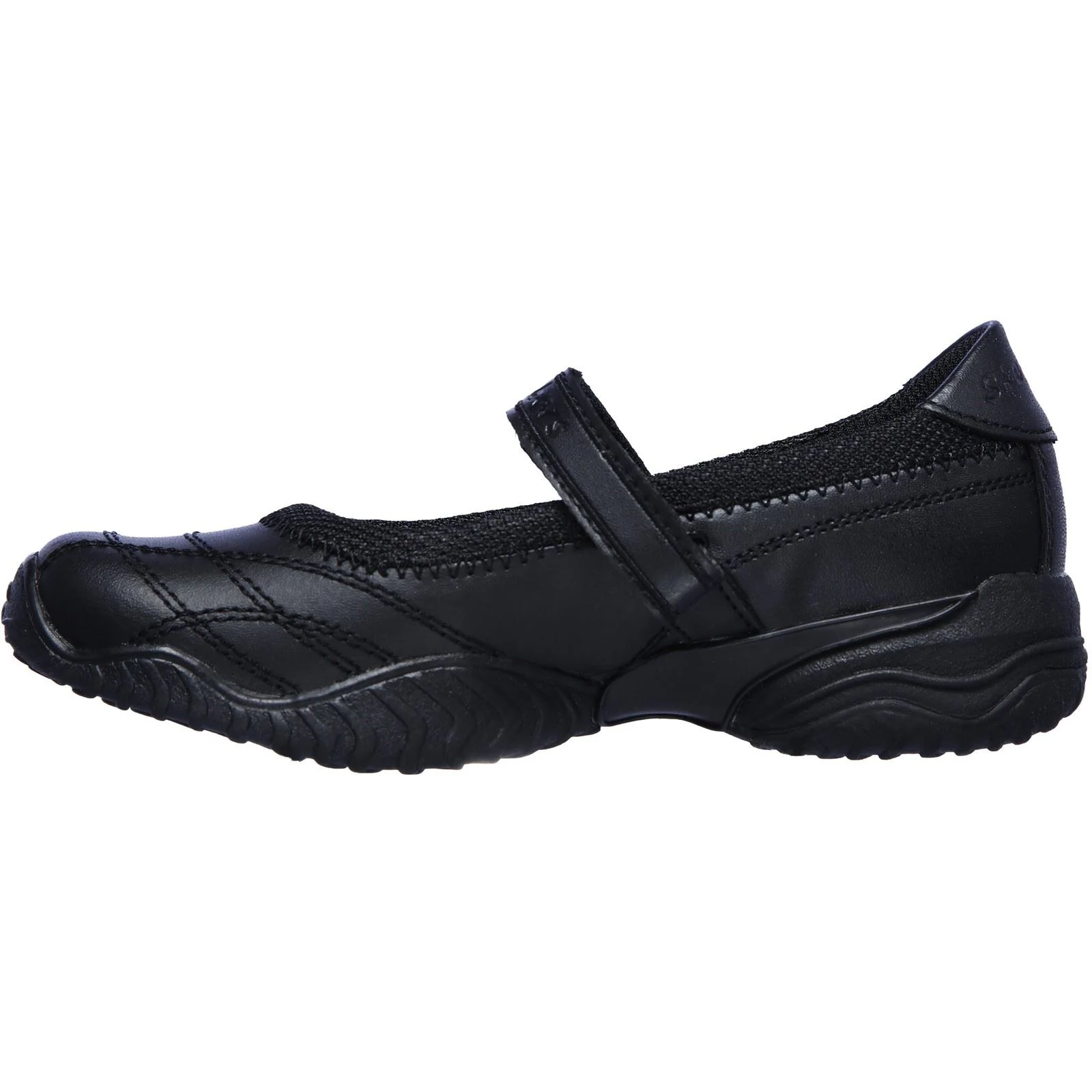Skechers Velocity Pouty Leather Junior Black Shoes - Image 6