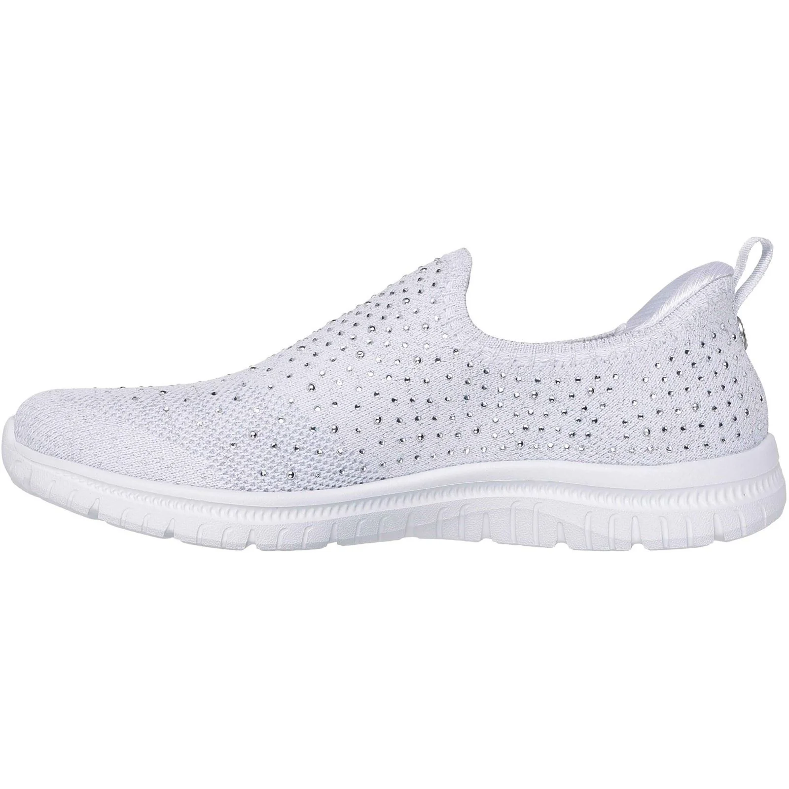 Skechers Virtue Icon Textile Women's White/Silver Standard Trainers - Image 4