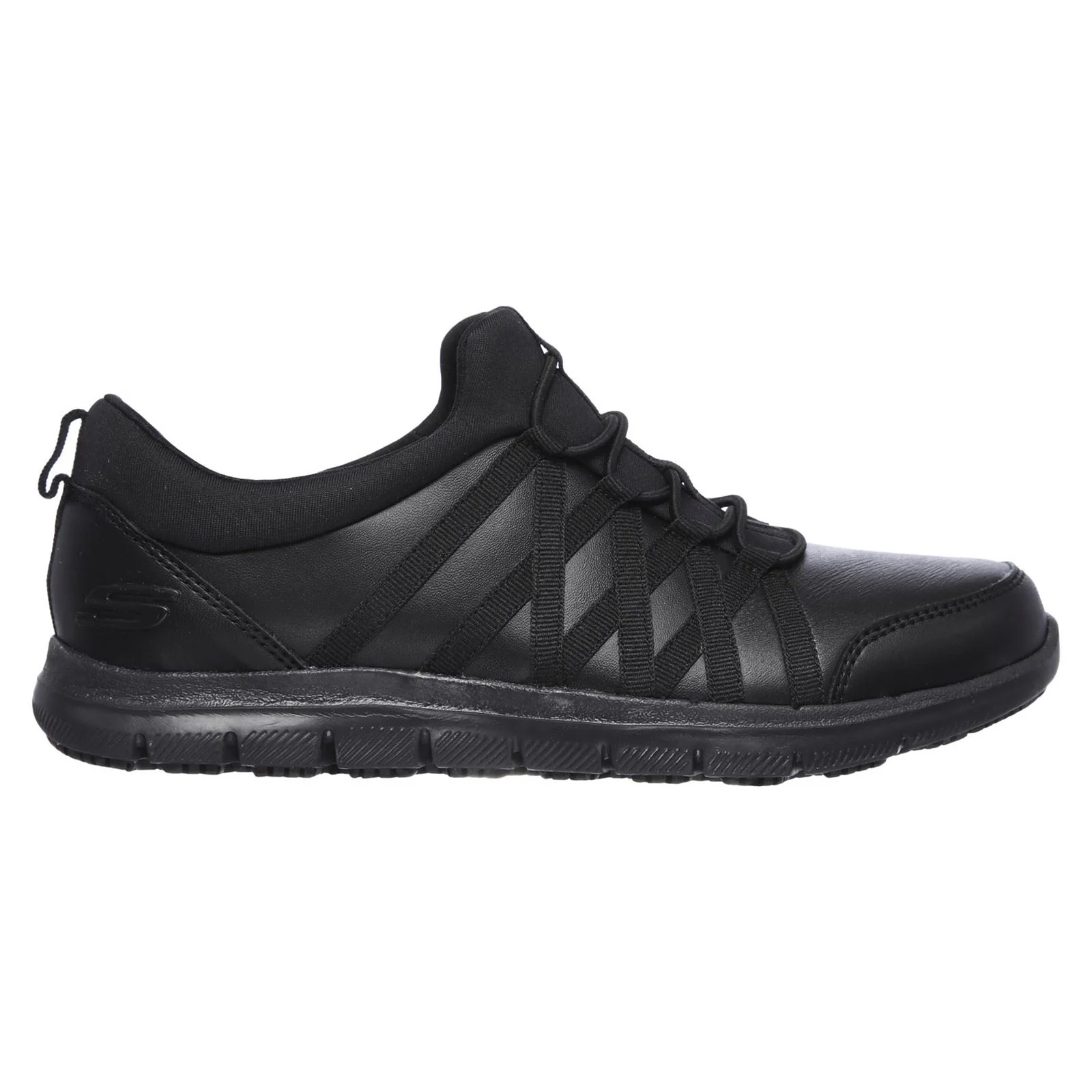 Skechers Workwear Ghenter Dagsby Leather Women's Black Trainers - Image 3