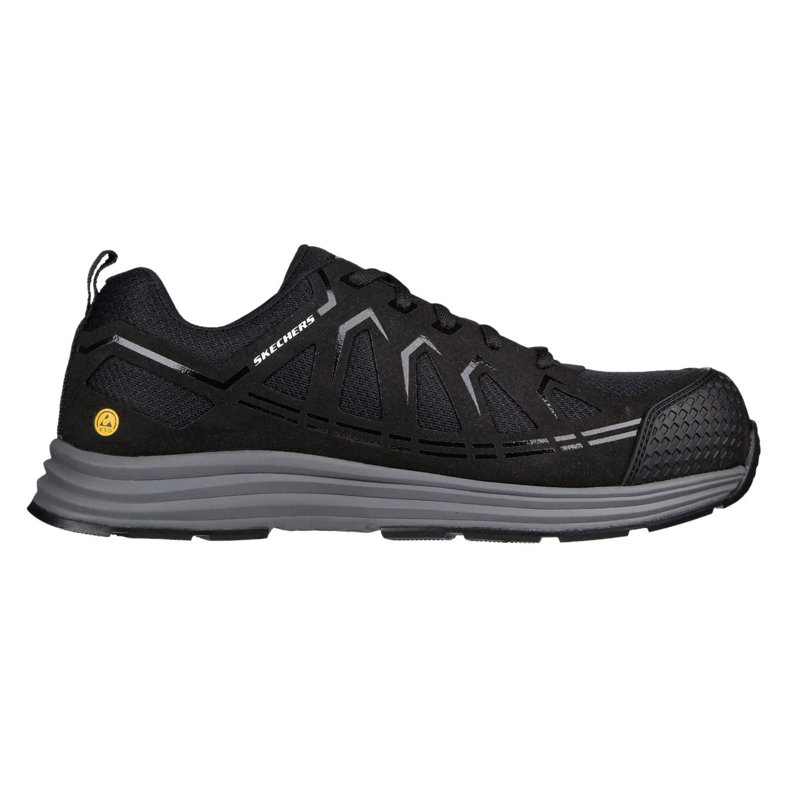 Skechers Workwear Malad II Textile Men's Black Safety Trainers - Image 8