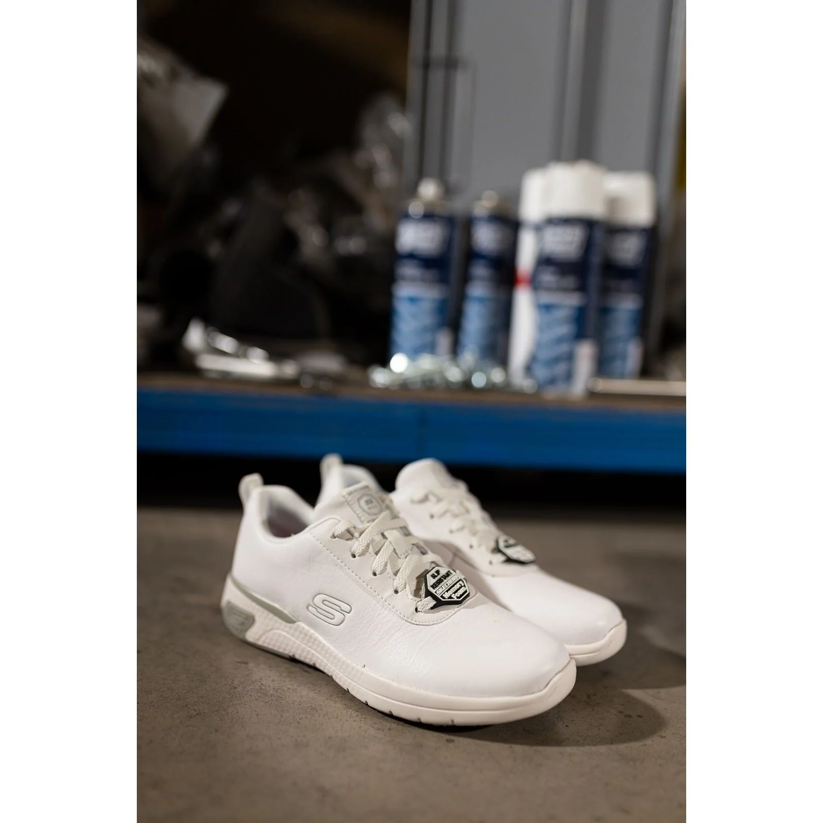 Skechers Workwear Marsing Gmina Leather Women's White Safety Trainers - Image 5