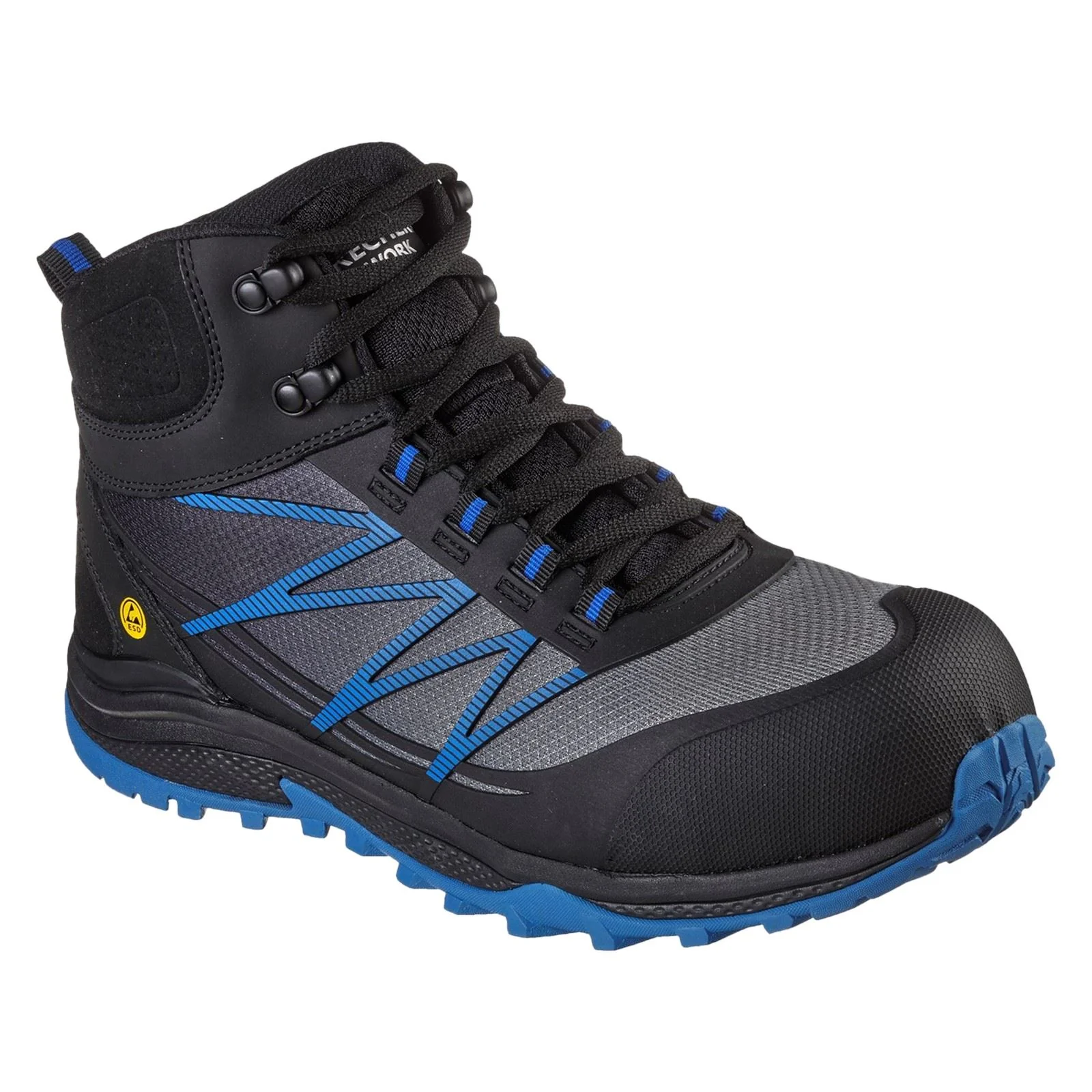 Skechers Workwear Puxal Firmle Leather Men's Black/Blue Safety Boots - Image 9