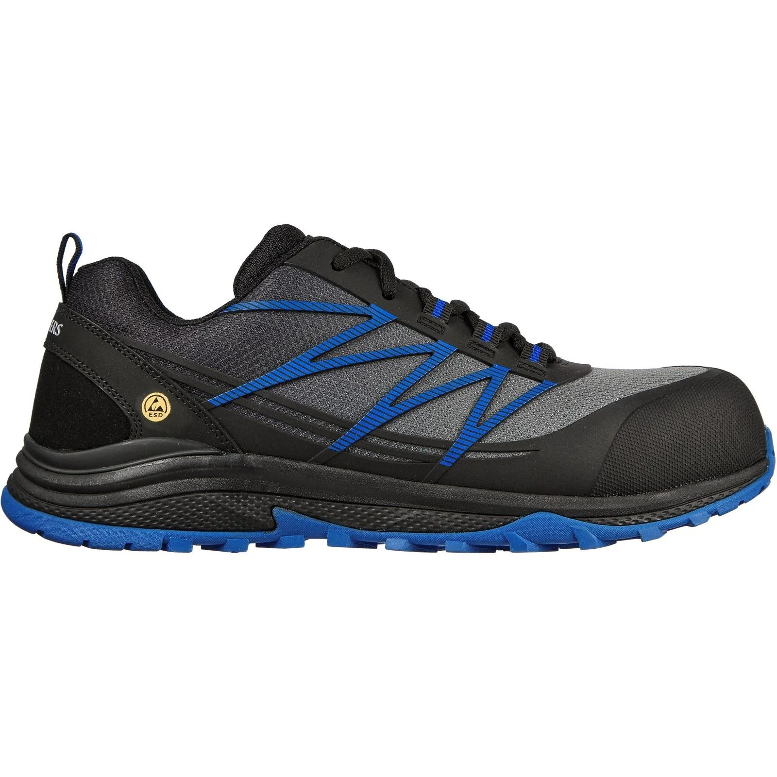 Skechers Workwear Puxal Textile Men's Black/Blue Safety Trainers - Image 3