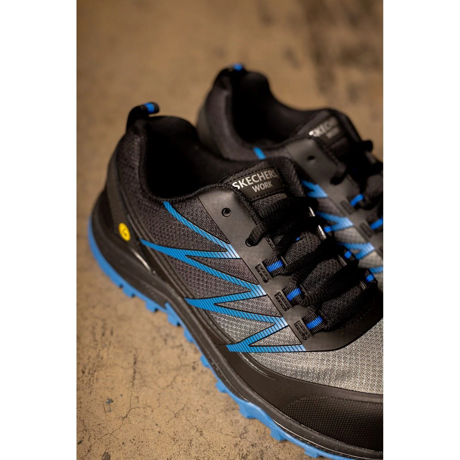 Skechers Workwear Puxal Textile Men's Black/Blue Safety Trainers - Image 5