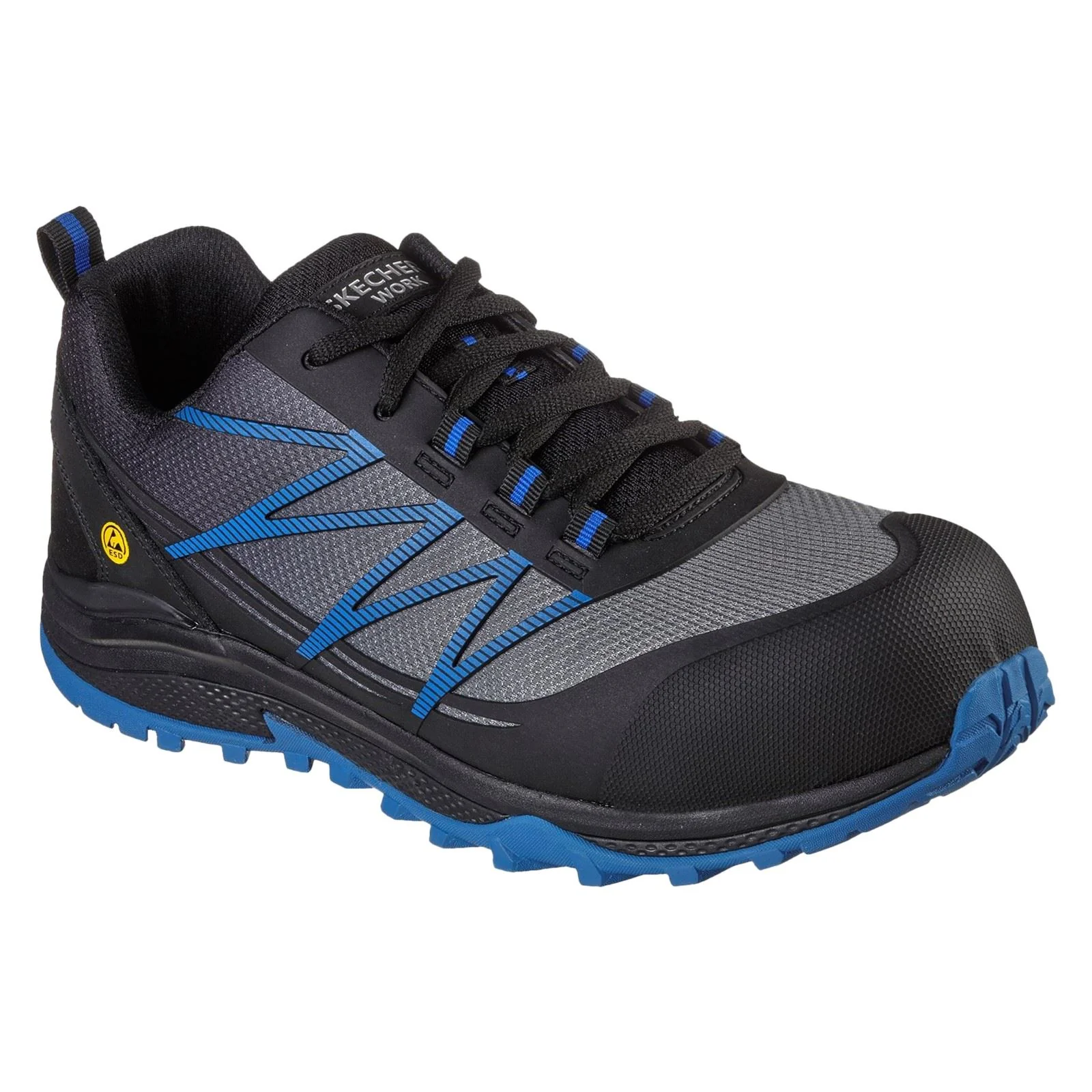 Skechers Workwear Puxal Textile Men's Black/Blue Safety Trainers - Image 7