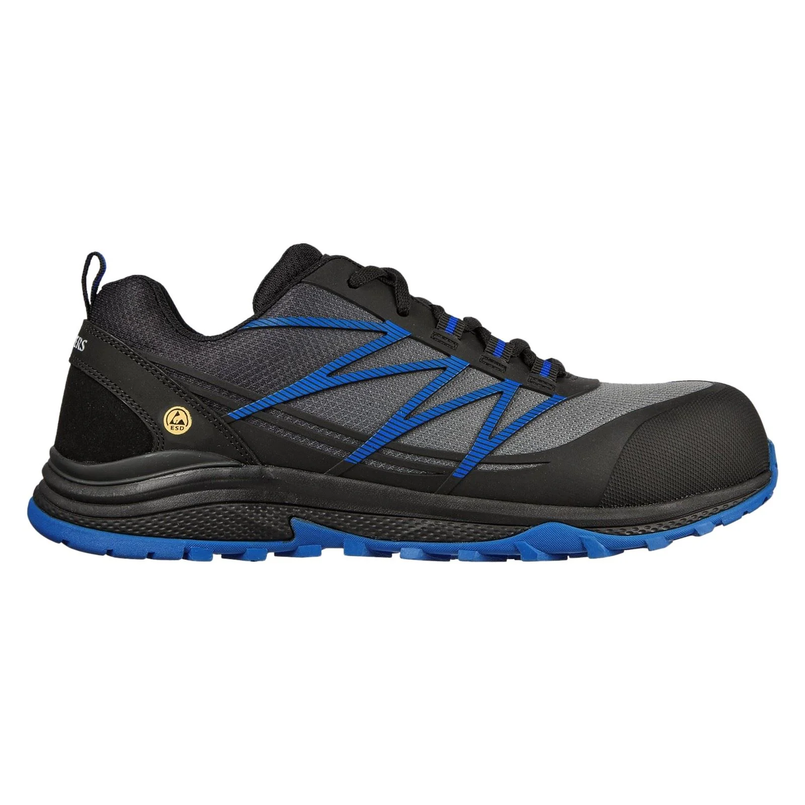 Skechers Workwear Puxal Textile Men's Black/Blue Safety Trainers - Image 9