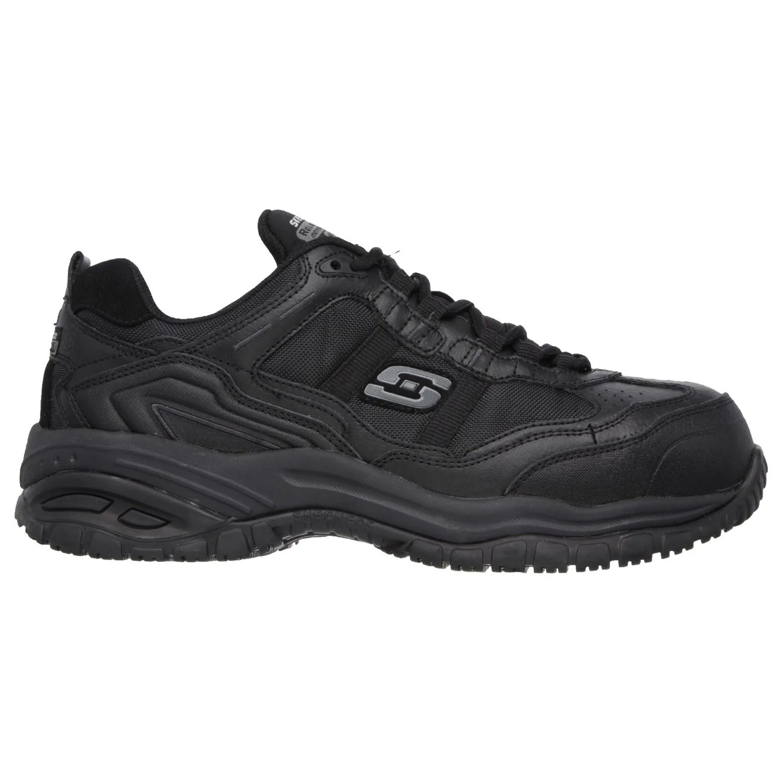 Skechers Workwear Soft Stride - Grinnell Suede Men's Black Safety Trainers - Image 4