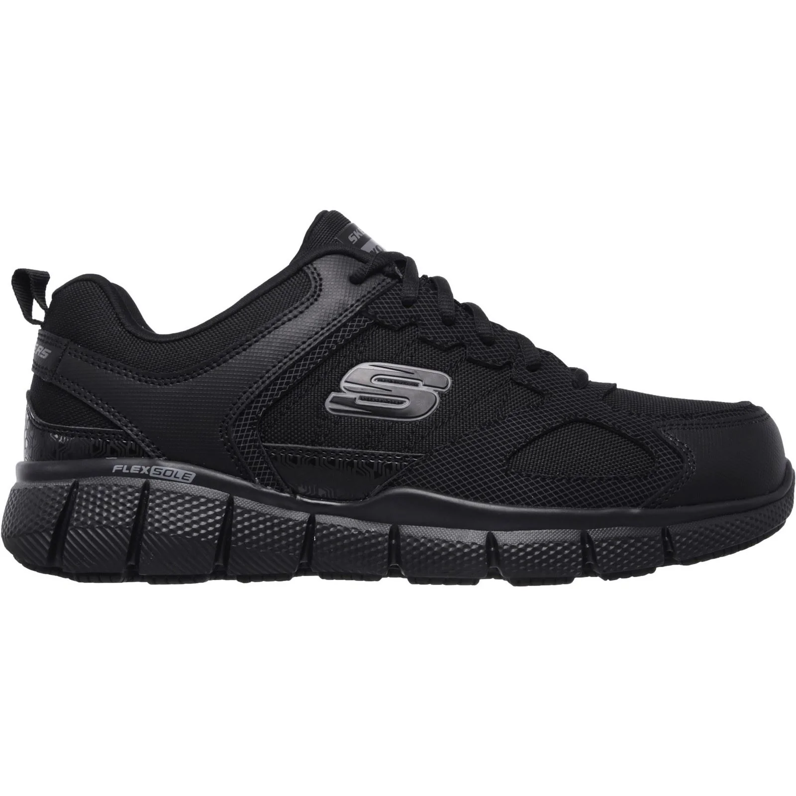 Skechers Workwear Telphin Sanphet Leather Men's Black Safety Trainers - Image 3