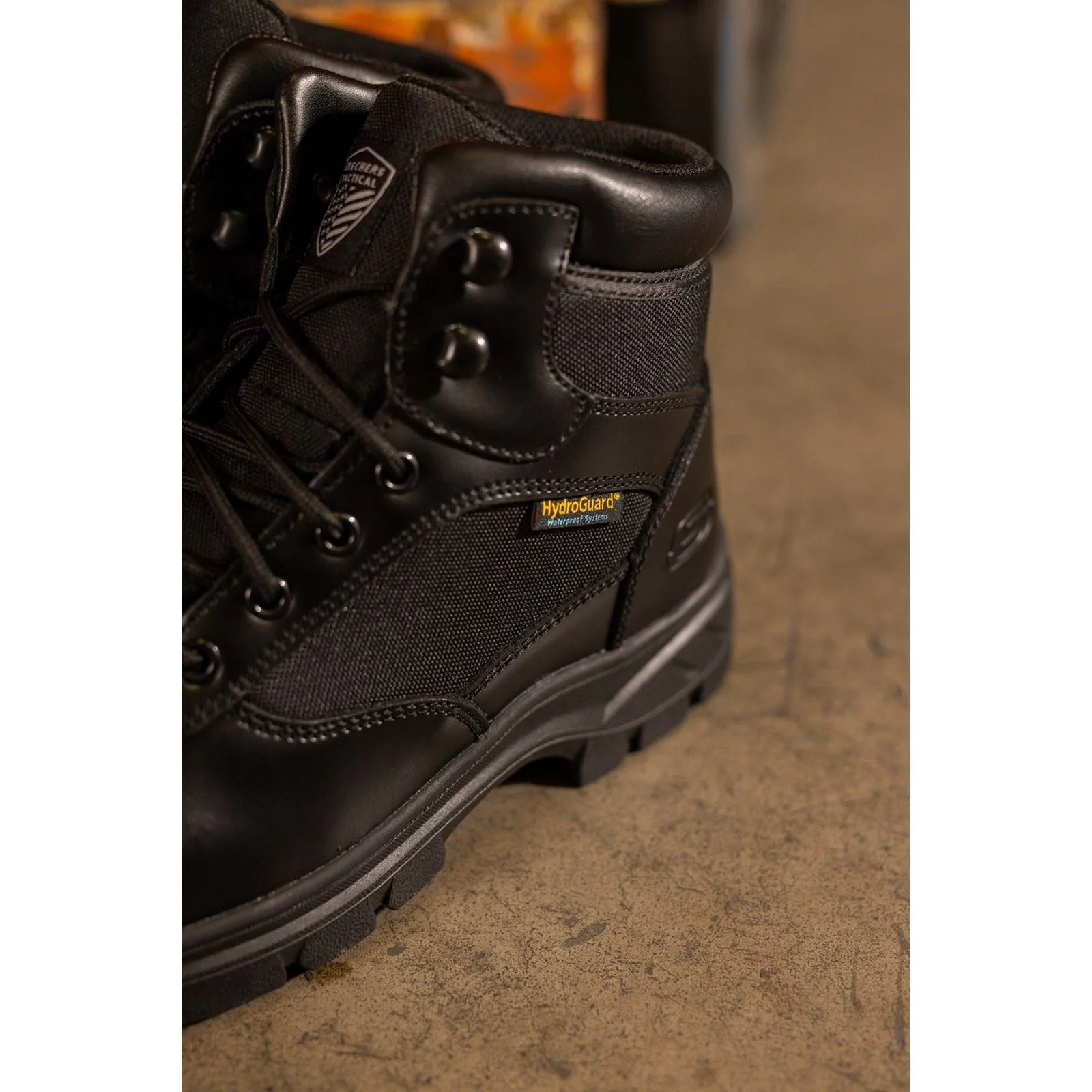 Skechers Workwear Wascana Benen WP Tactical Leather Men's Black Safety Boots - Image 5