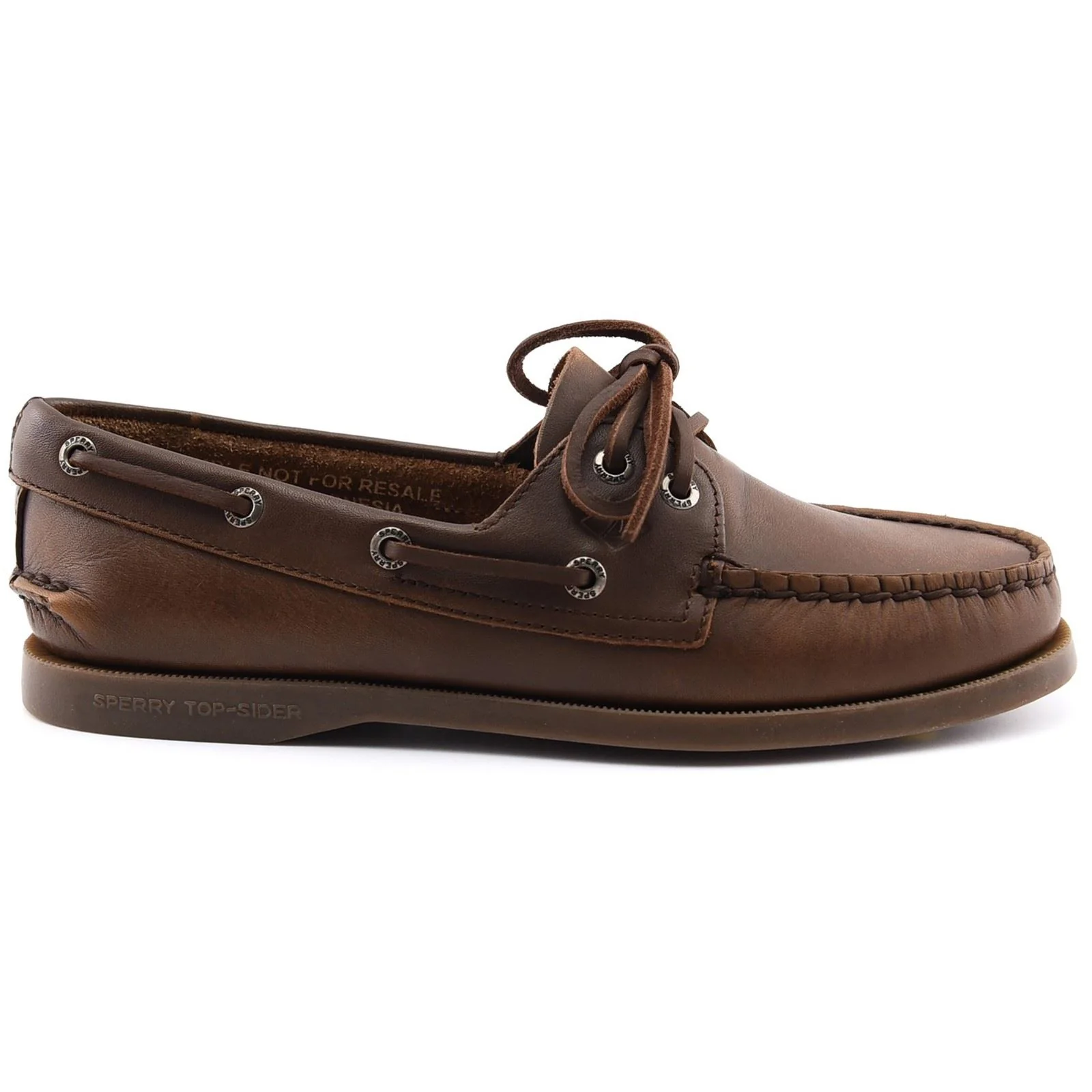 Sperry Authentic 2 Eye Boat Leather Women's Medium Brown Boat Shoes - Image 4