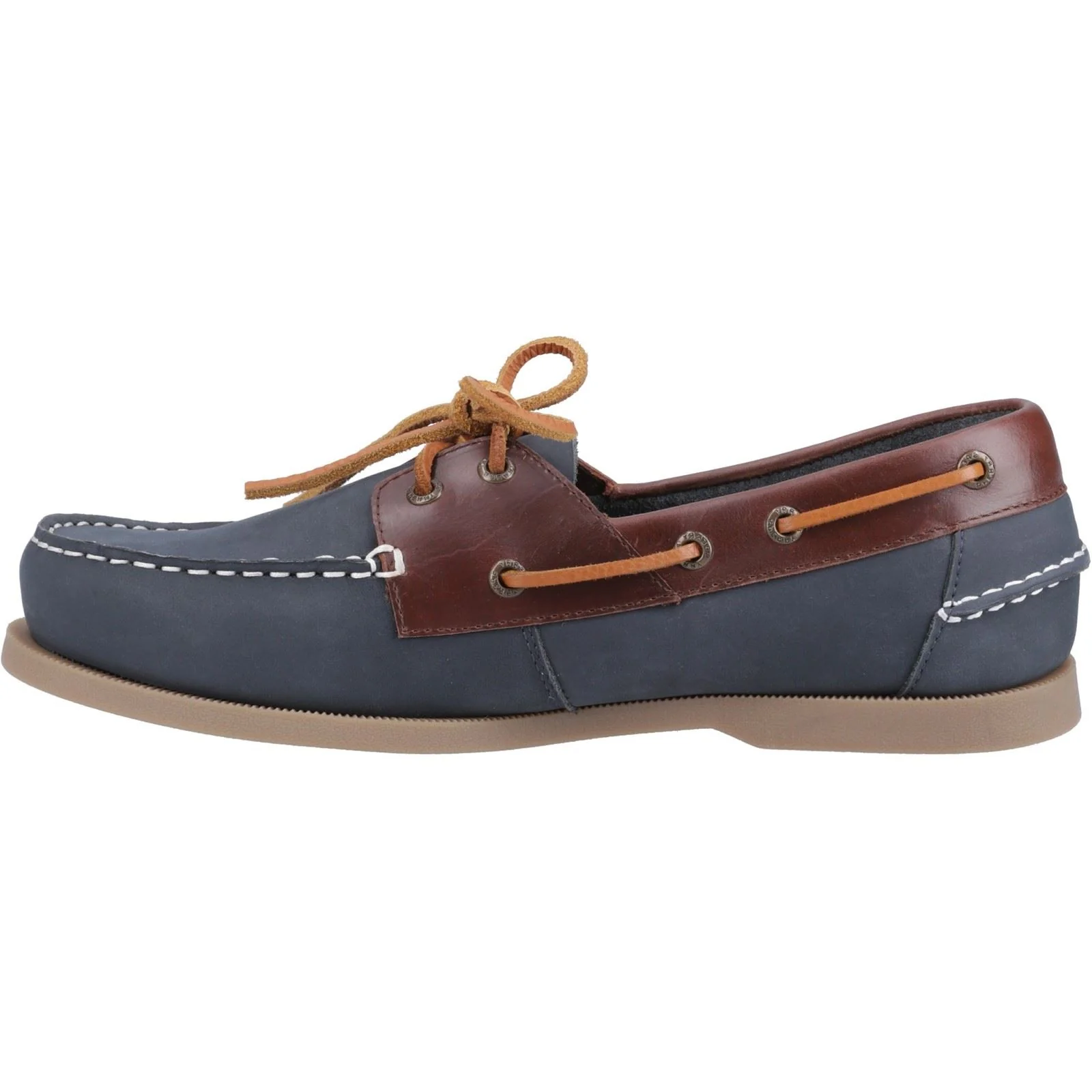 Sperry Tacoma Leather Men's Navy/Brown Boat Shoes - Image 4