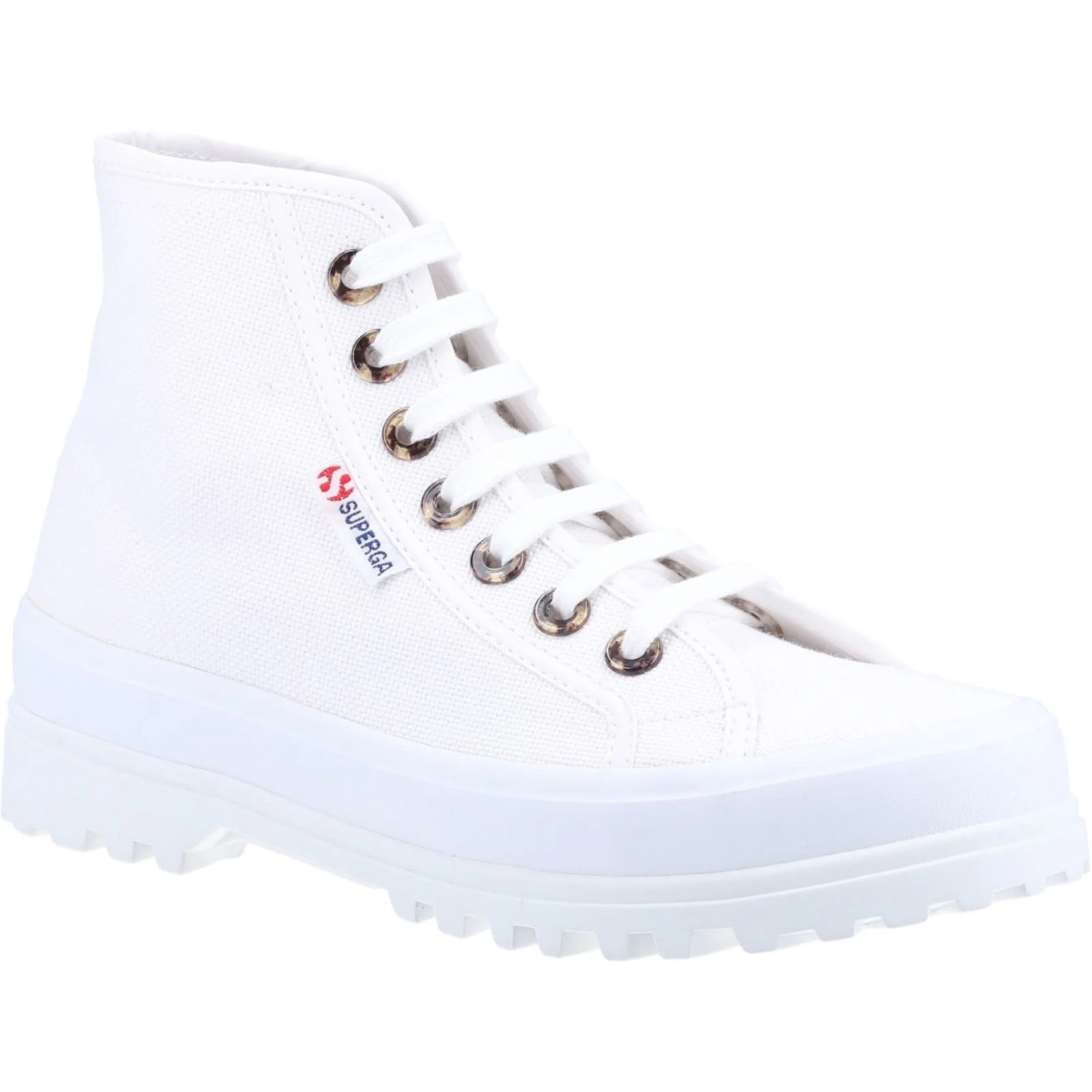 Superga Women's 2341 Alpina Resin Eyelets Ankle Boot in White
