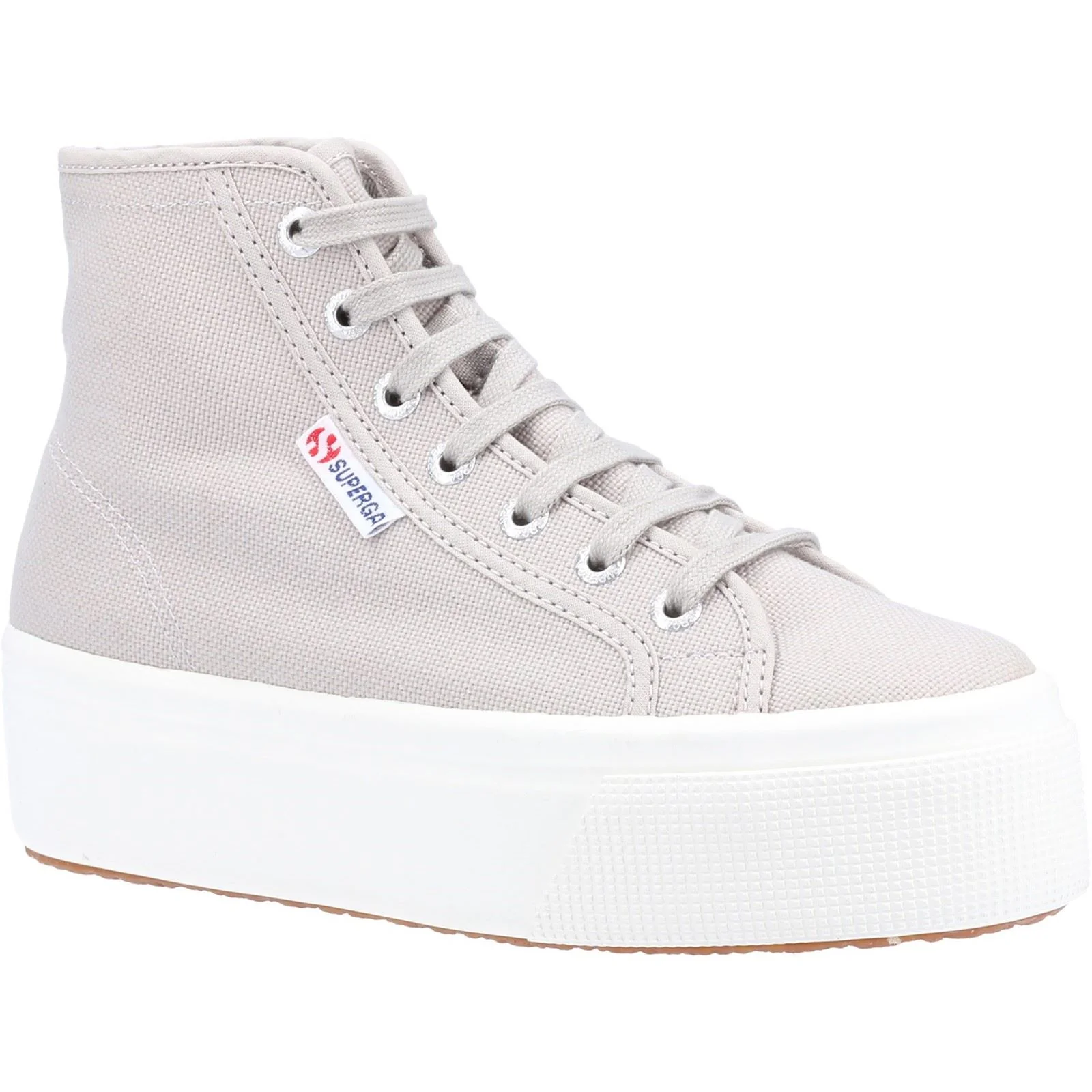 Superga Women's 2708 HI TOP Ankle Boots in Grey Colomba/White Avorio